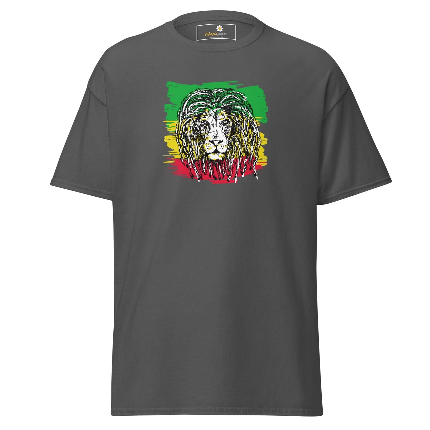 Unisex classic t-shirt - WILD LIFE MUSIC LION REGGAE - REGULAR - Dark Heather / S