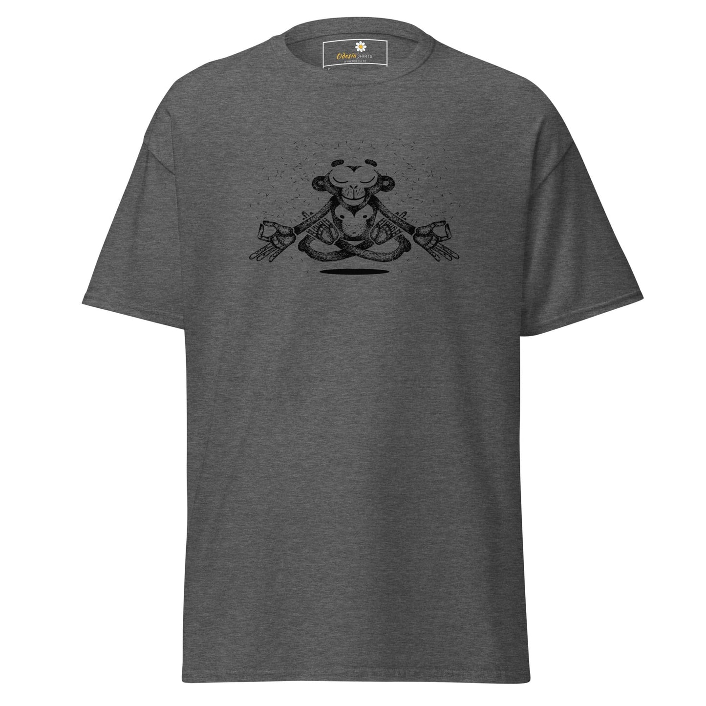 Gray T-shirt with monkey graphic from T-SHIRT DESIGN TEE for Men and Women S to XL