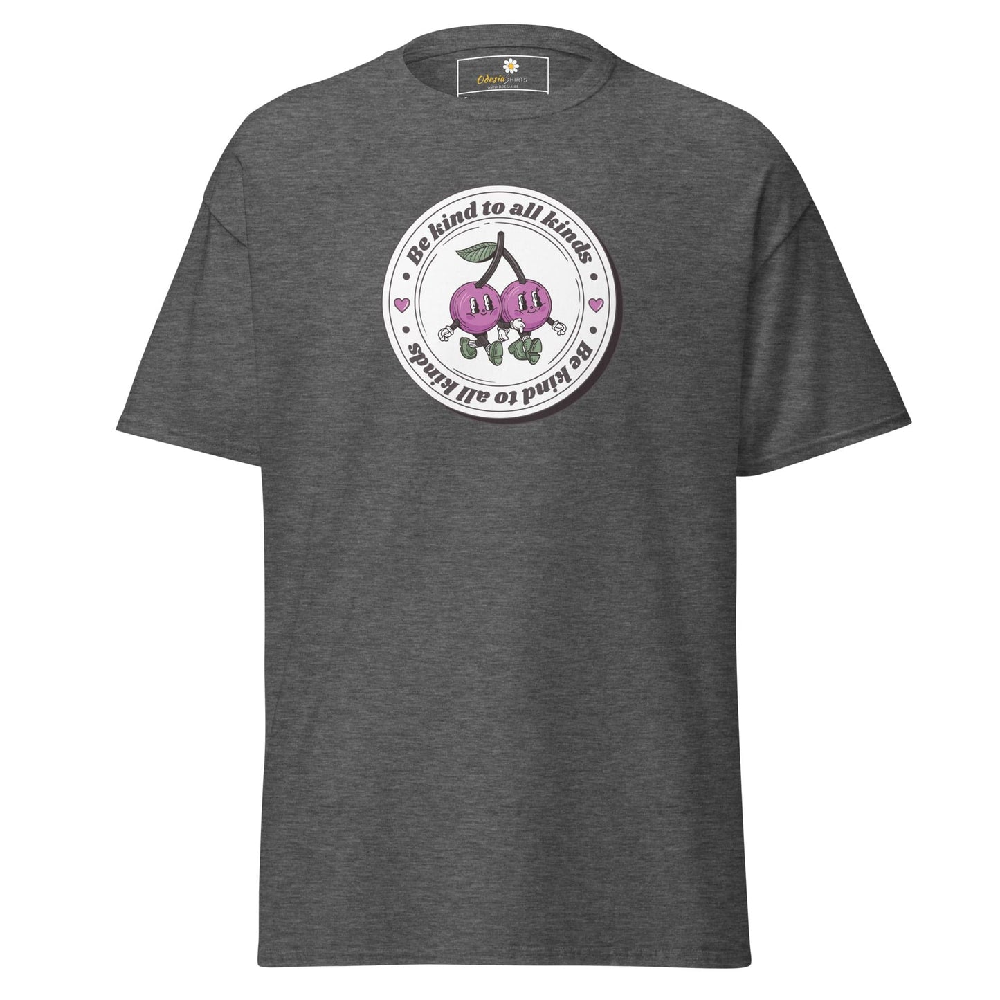 Unisex classic t-shirt - VEGAN POSITIVE BE KIND TO ALL - REGULAR - Dark Heather / S