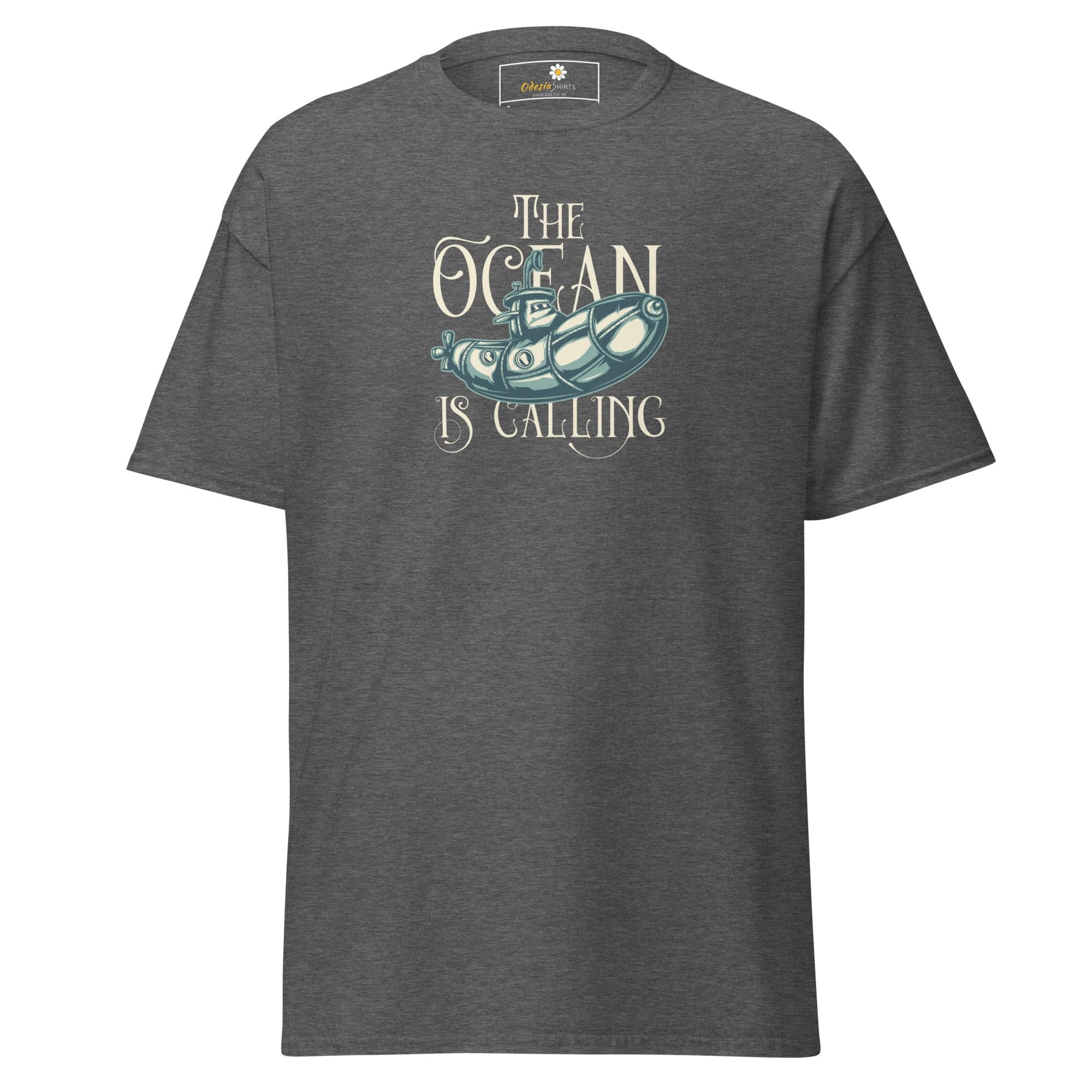 Unisex classic t-shirt - SEALIFE THE OCEAN IS CALLING - REGULAR - Dark Heather / S