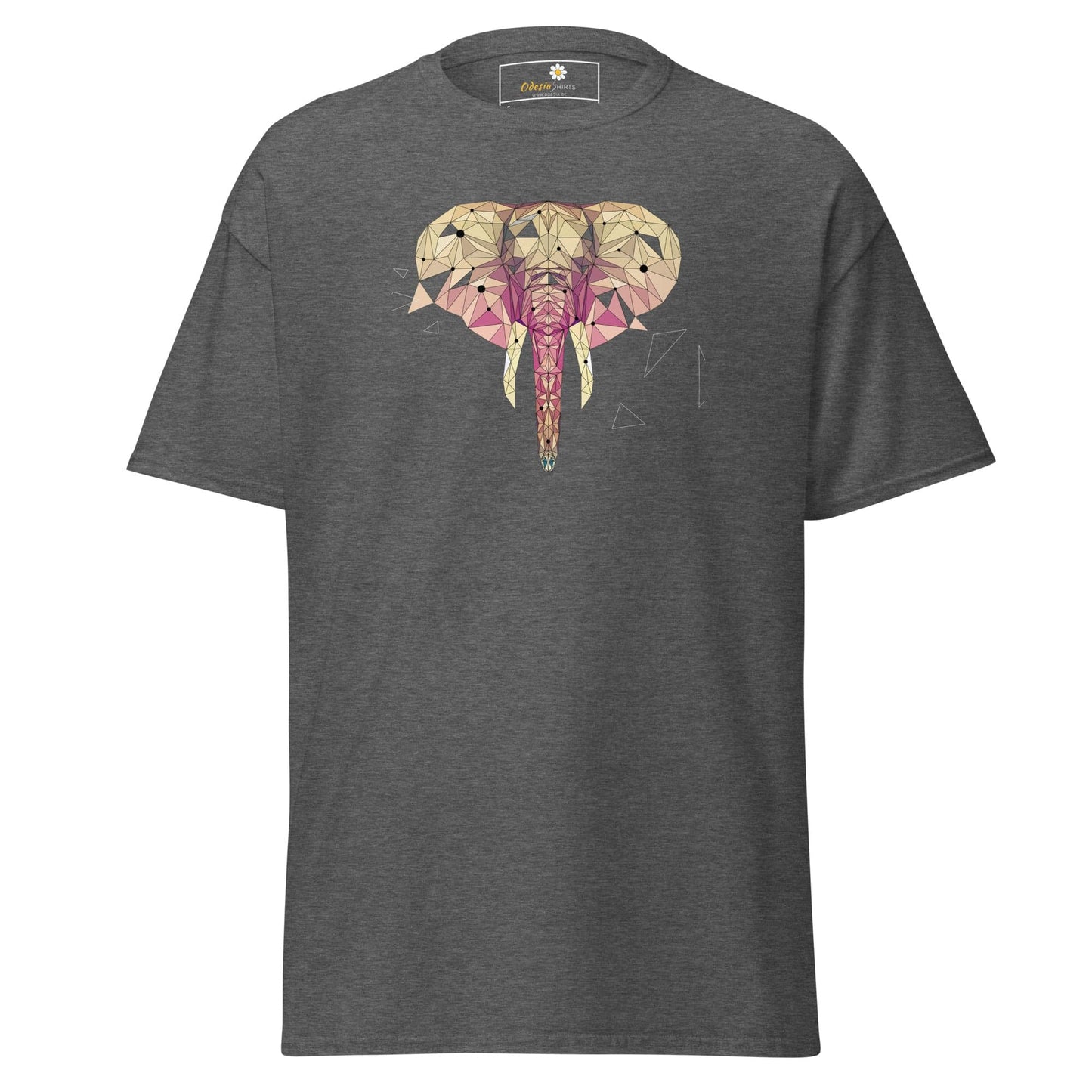 Unisex classic t-shirt - ABSTRACT WILD LIFE ELEPHANT - REGULAR - Dark Heather / S