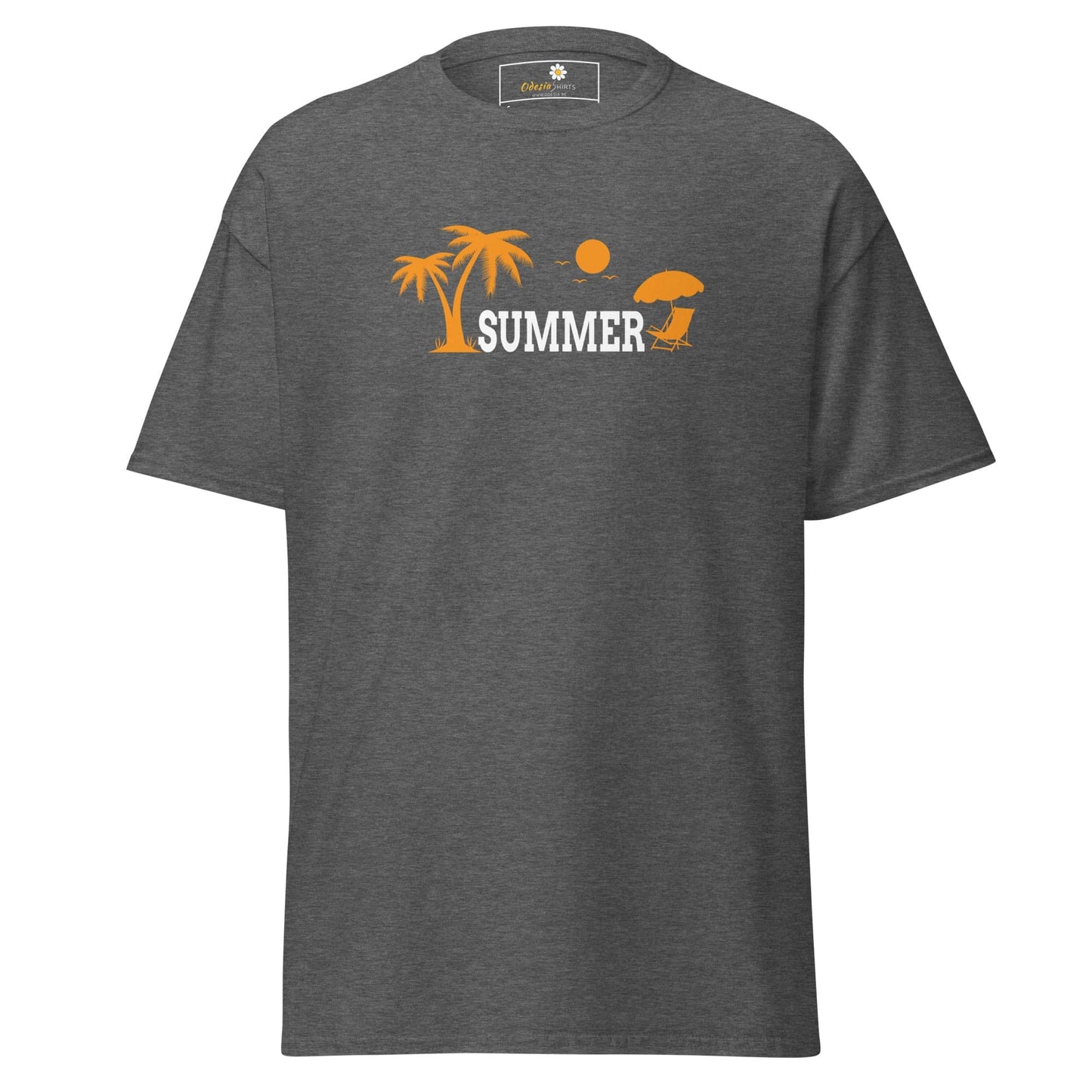 Unisex classic t-shirt - SUMMER TREES YEAH - REGULAR - Dark Heather / S