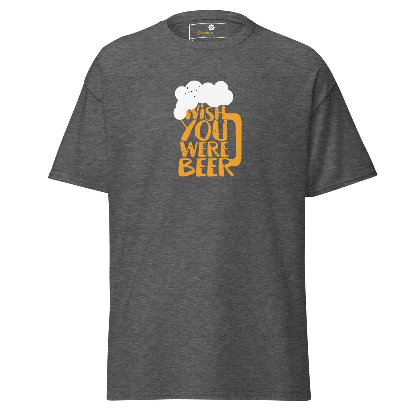 Unisex classic t-shirt - FUN WISH YOU WERE BEER - REGULAR - Dark Heather / S