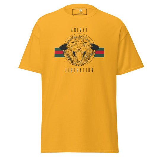 Unisex classic t-shirt - VEGAN ANIMAL LIBERATION - REGULAR - Gold / S