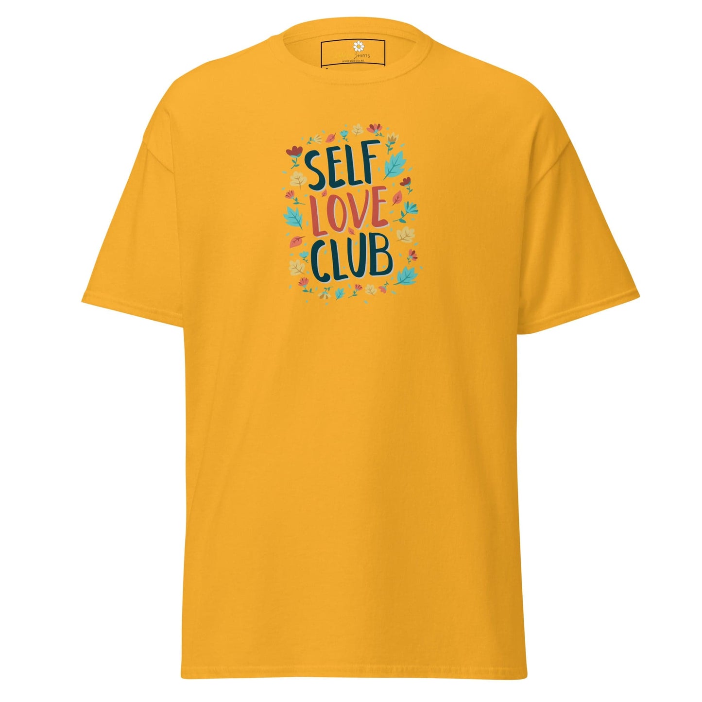 Unisex classic t-shirt - POSITIVE SELF LOVE CLUB - REGULAR - Gold / S