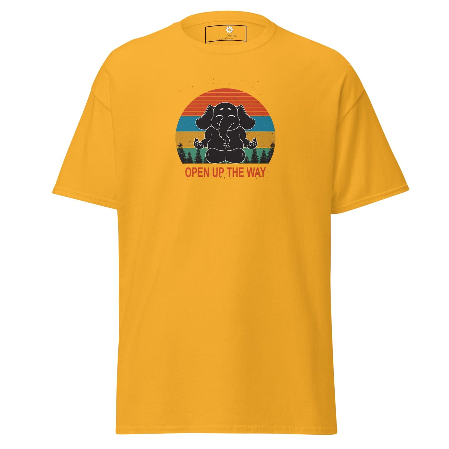 Unisex classic t-shirt - WILDLIFE ELEPHANT SPIRITUAL - REGULAR - Gold / S