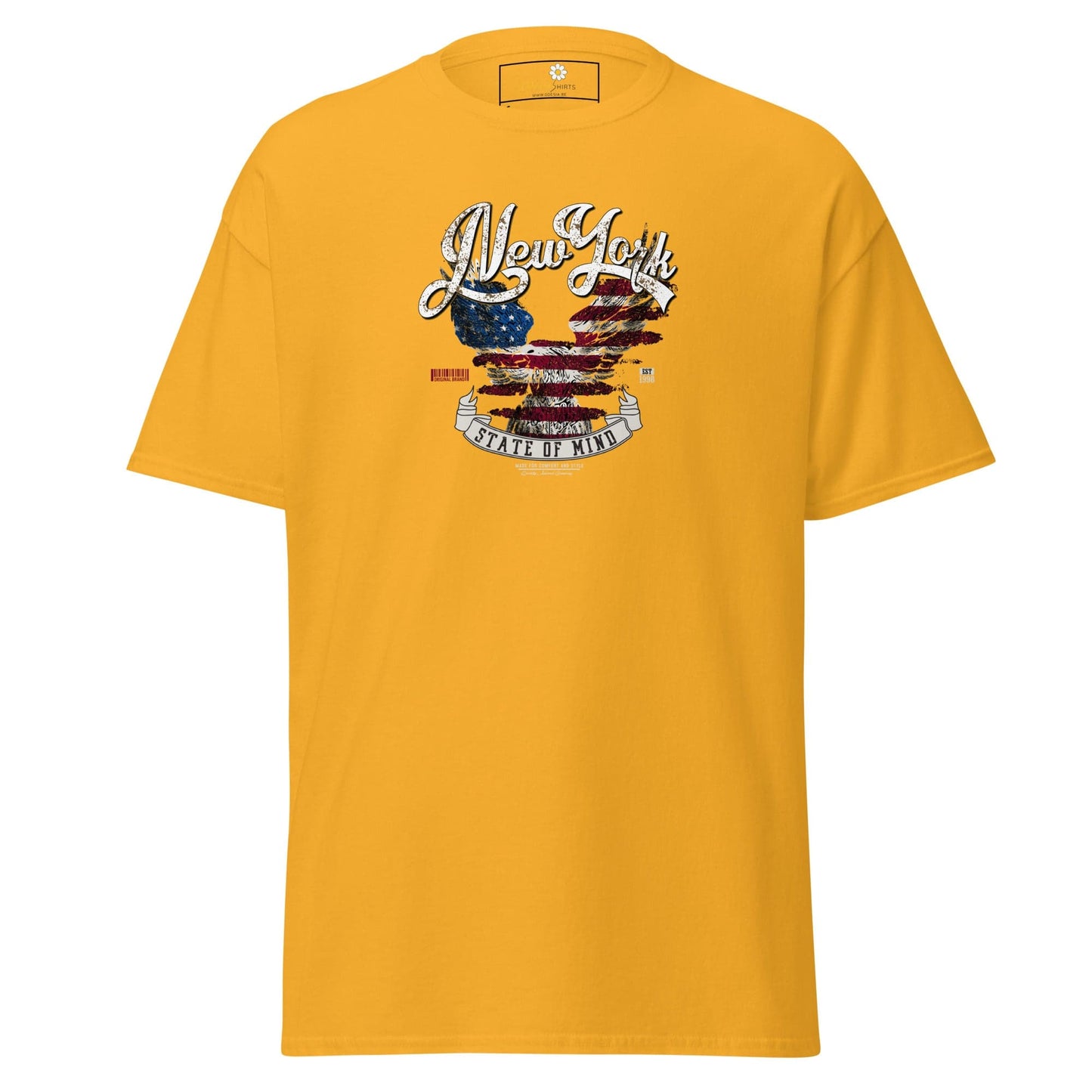Unisex classic t-shirt - COUNTRY NEW YORK STATE OF MIND - REGULAR - Gold / S