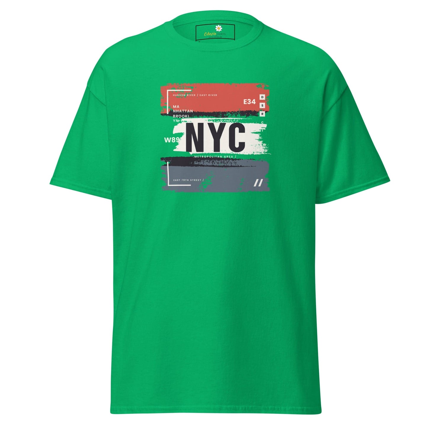 Green New York City graphic t-shirt for men and women in multiple sizes