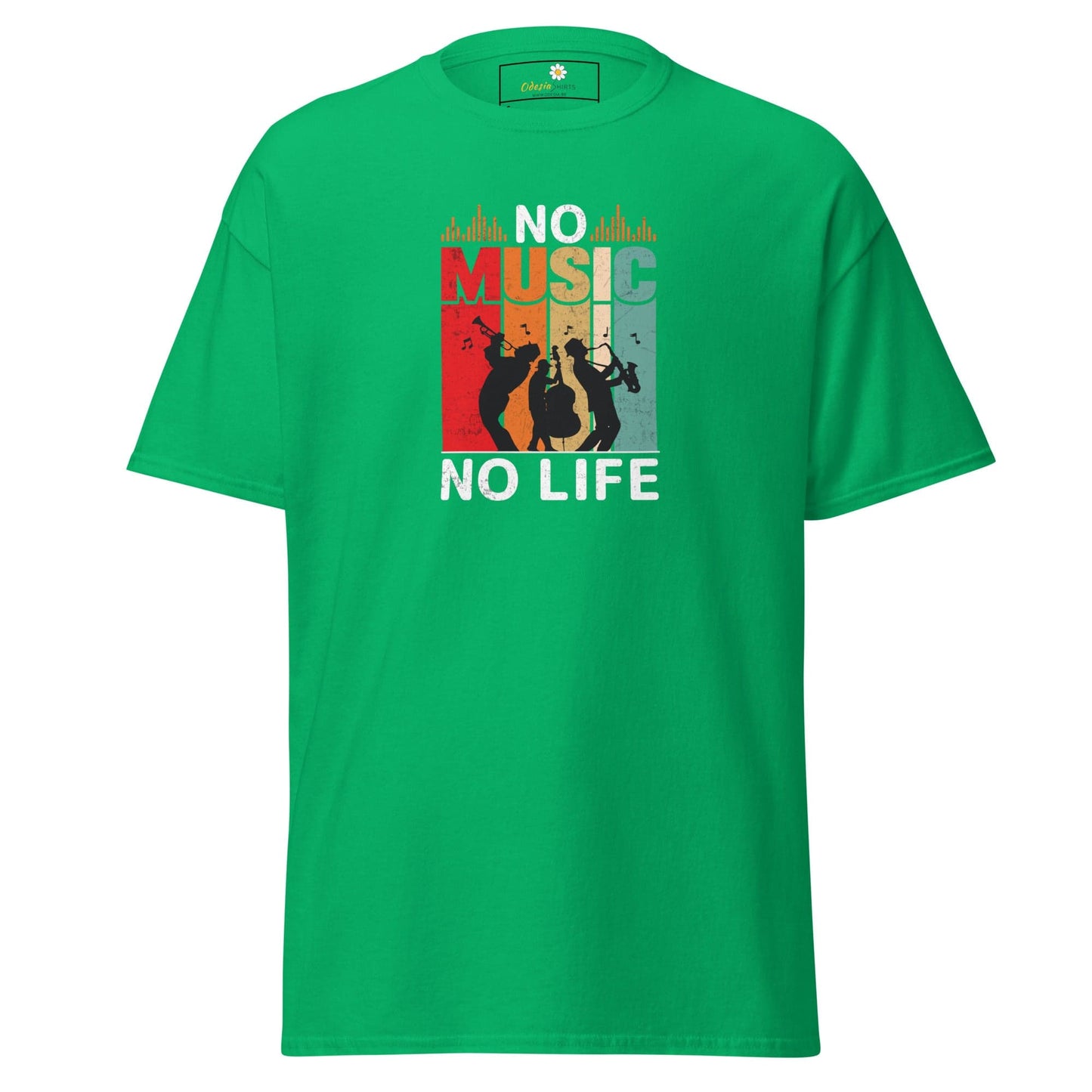 Unisex classic t-shirt - MUSIC NO MUSIC NO LIFE - REGULAR - Irish Green / S