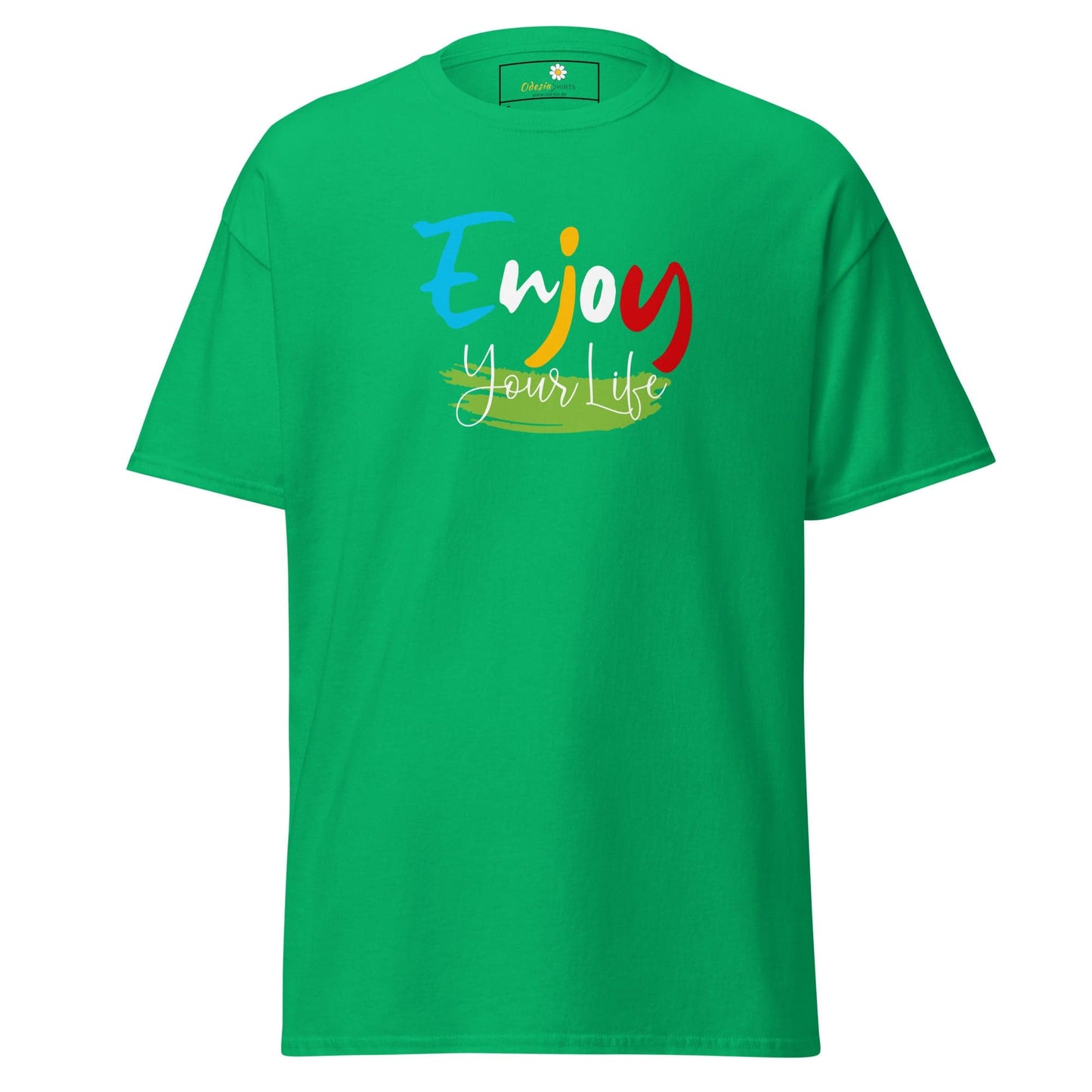 Unisex classic t-shirt - POSITIVE ENJOY YOUR LIFE - REGULAR - Irish Green / S