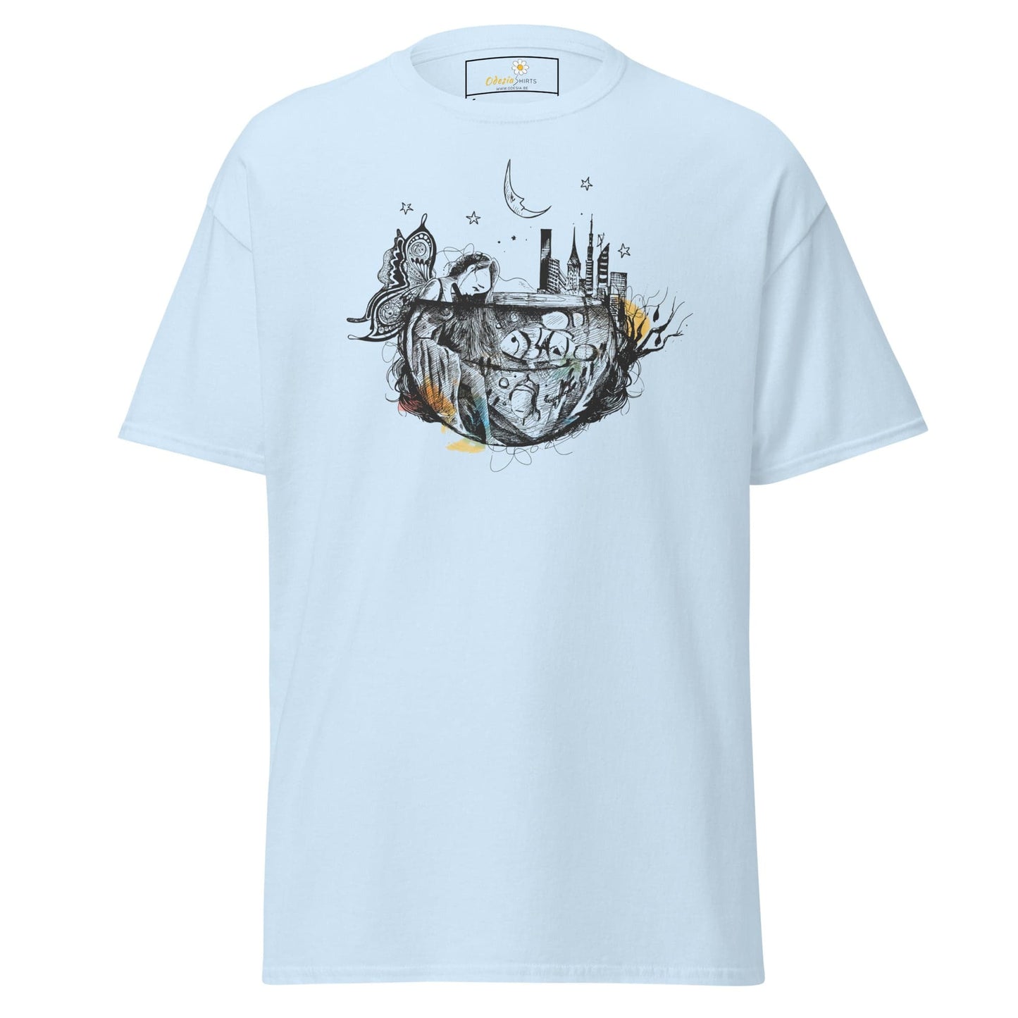 Unisex classic t-shirt - FANTASY GIRL FISHBOWL - REGULAR - Light Blue / S