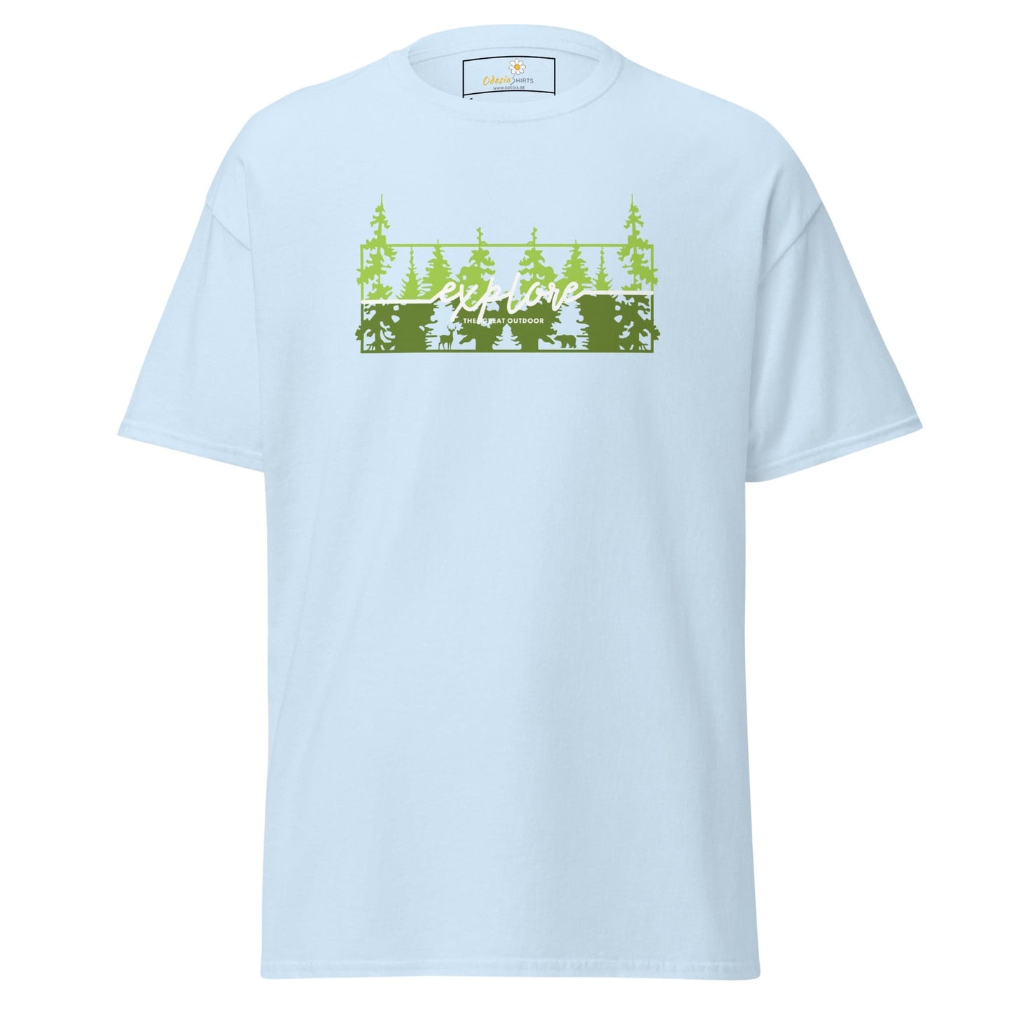 Unisex classic t-shirt - ADVENTURE EXPLORE TREES- REGULAR - Light Blue / S