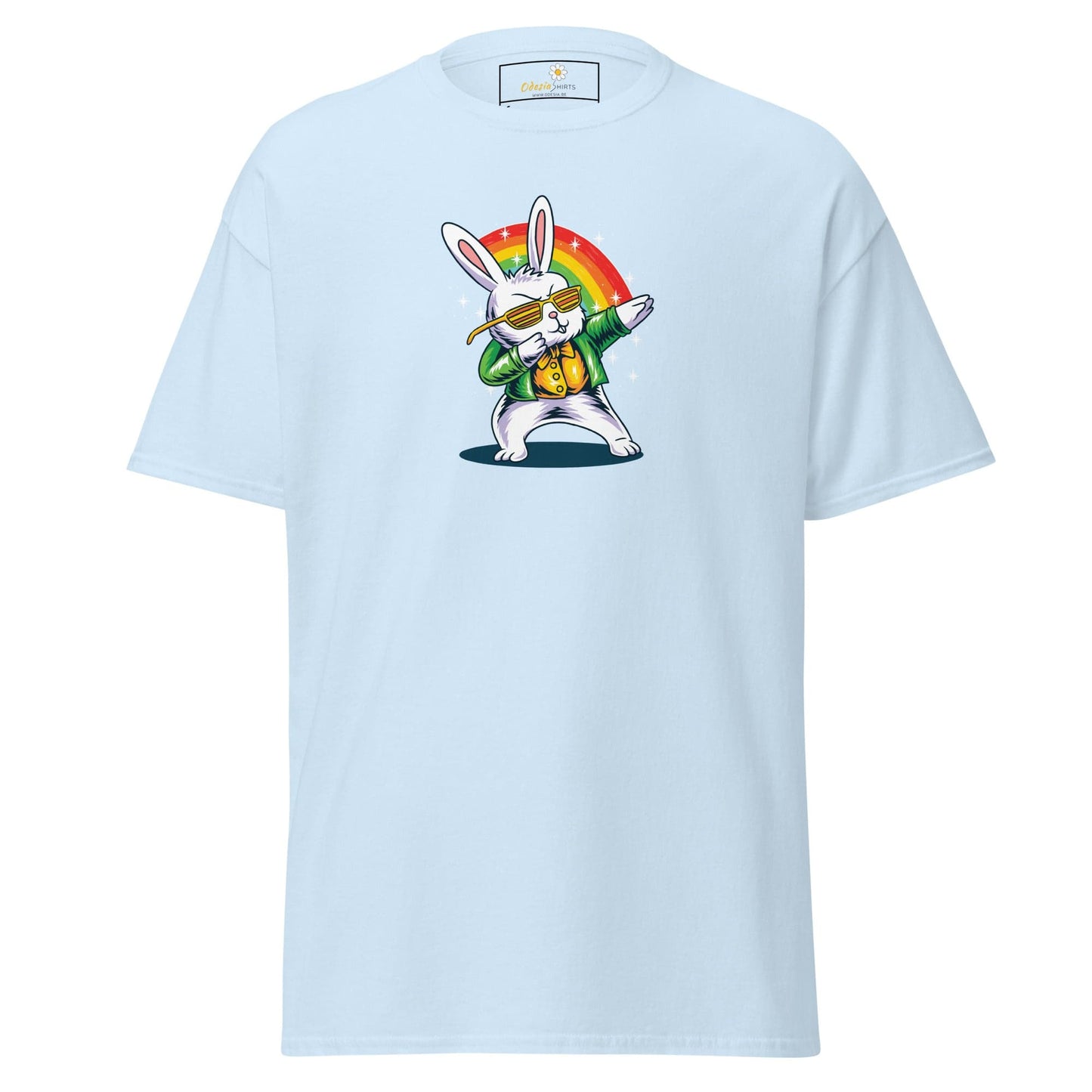 Unisex classic t-shirt - FUN DANCING RABBIT - REGULAR - Light Blue / S