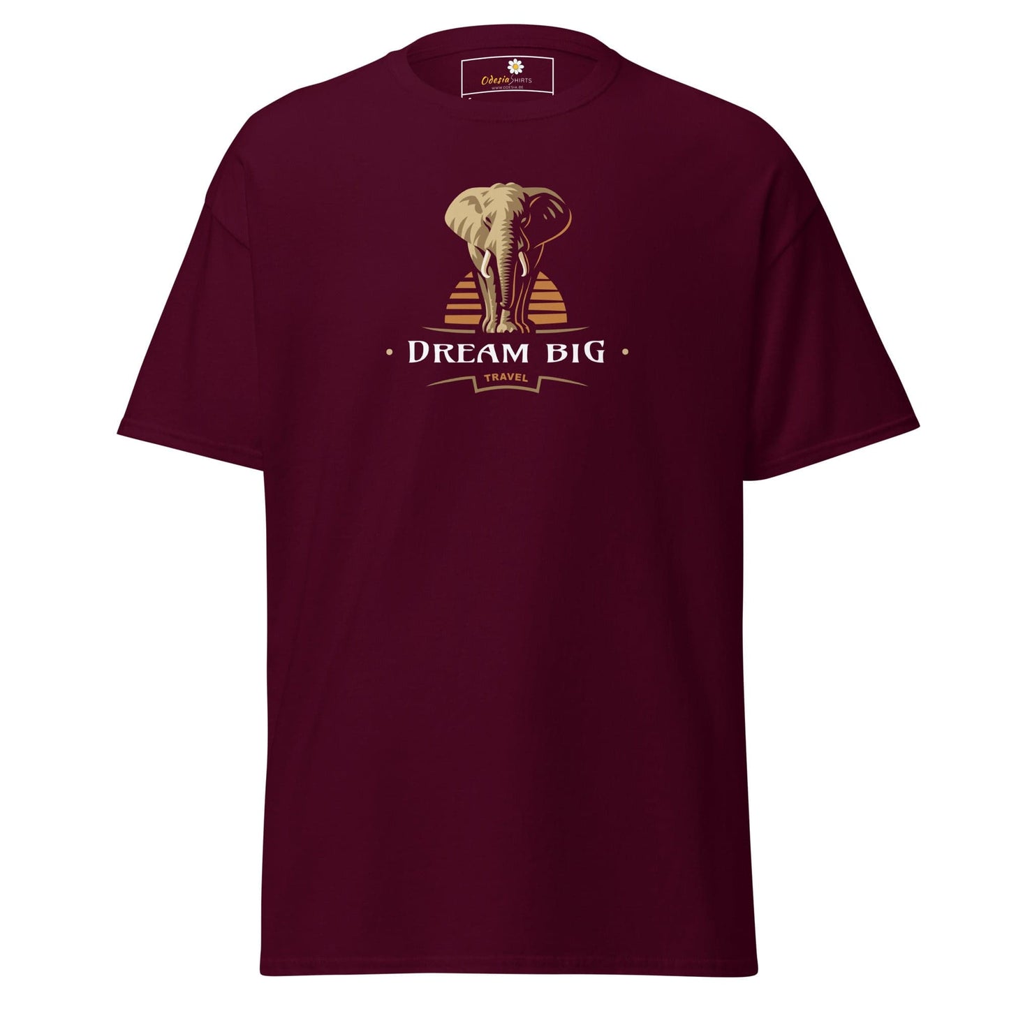Unisex classic t-shirt - WILD LIFE DREAM BIG - REGULAR - Maroon / S