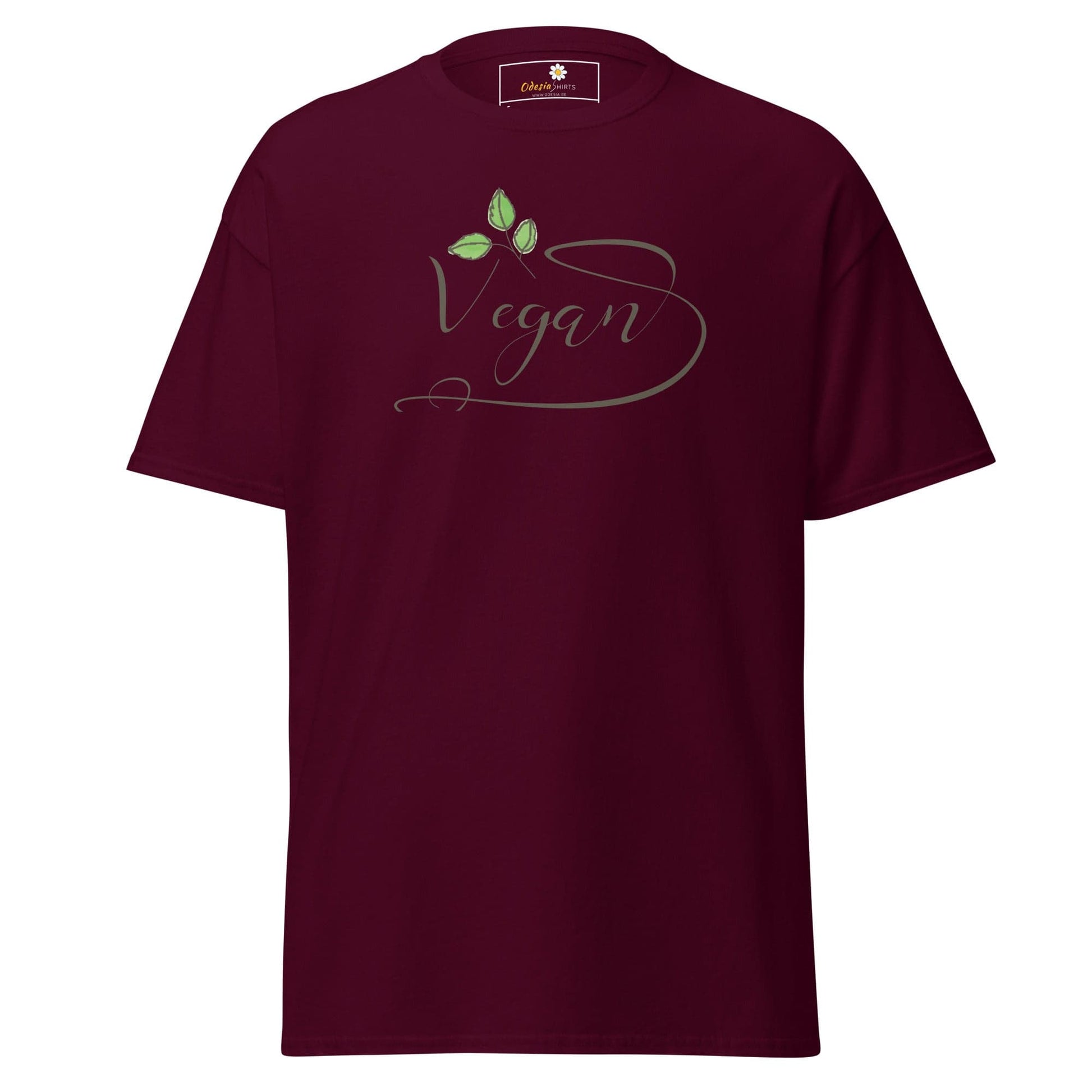 Unisex classic t-shirt - VEGAN GLORY - REGULAR - Maroon / S
