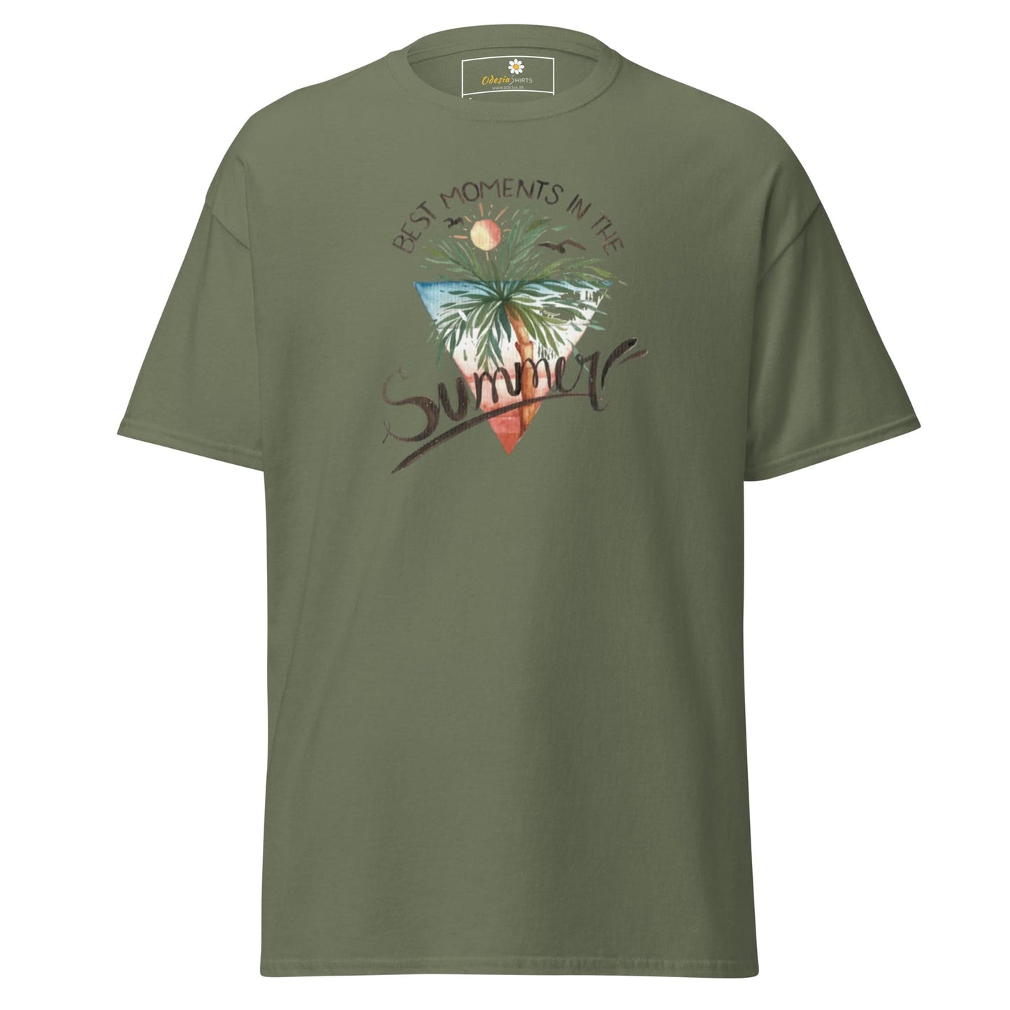 Unisex classic t-shirt - SUMMER SCENE - REGULAR - Military Green / S