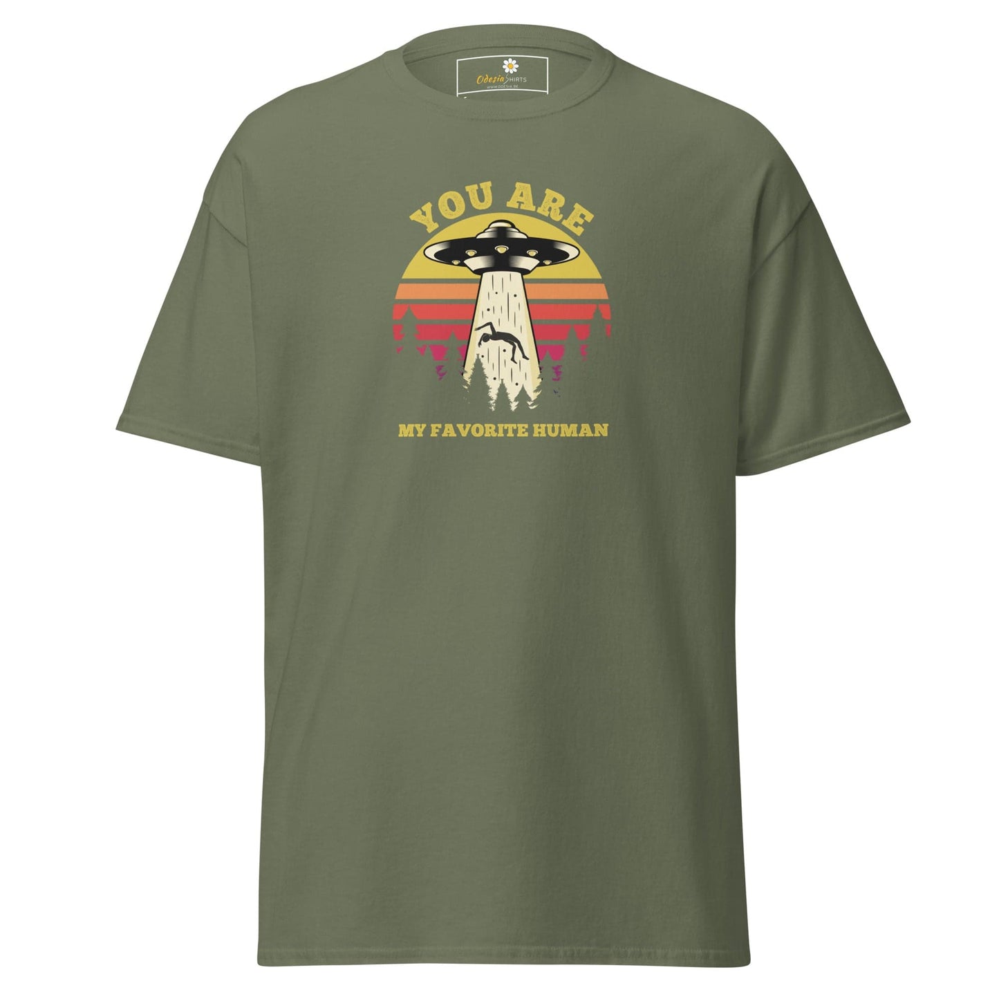 Olive green T-shirt for men and women in size S to XL from T-SHIRT DESIGN TEE collection