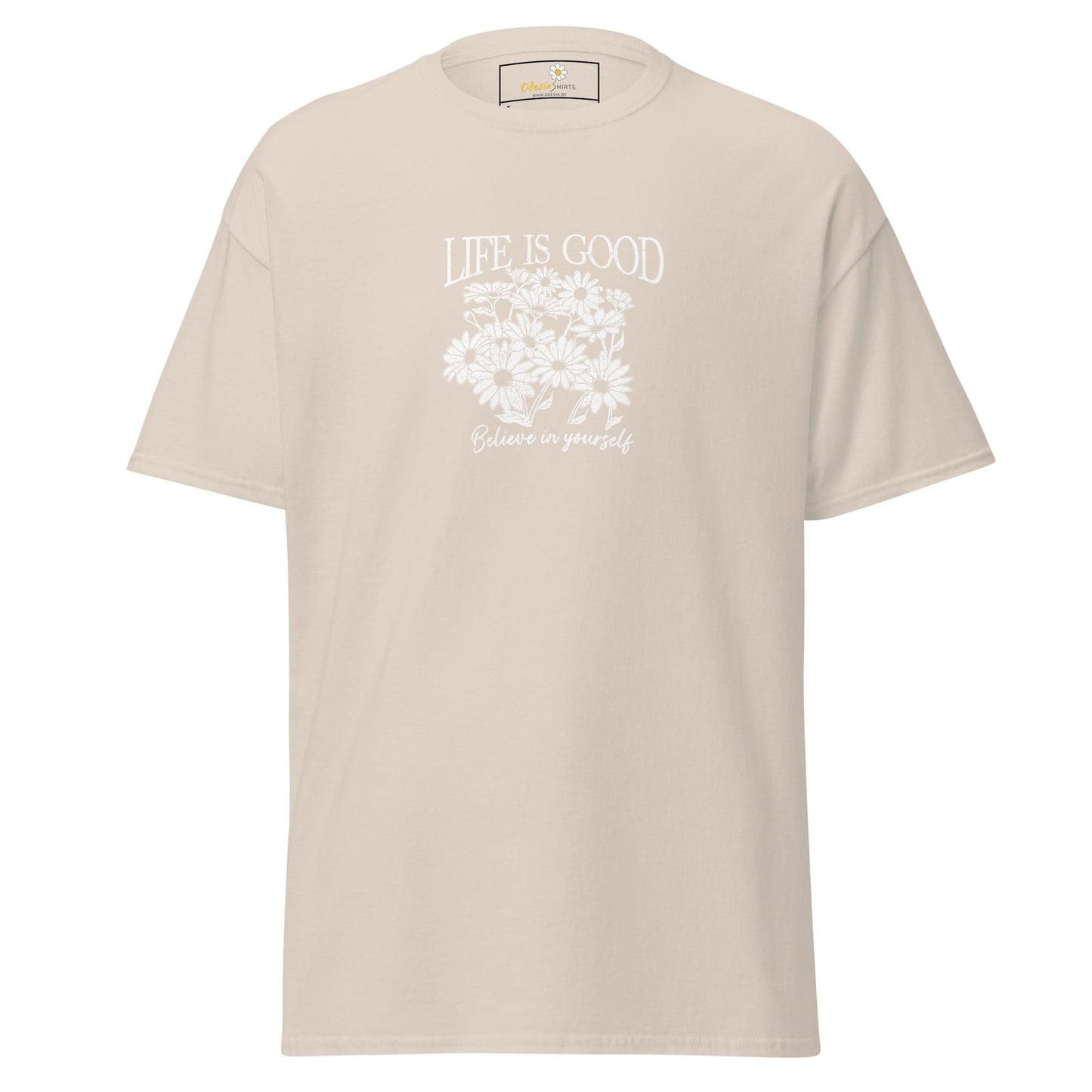 Unisex classic t-shirt - POSITIVE LIFE IS GOOD - REGULAR - Natural / S