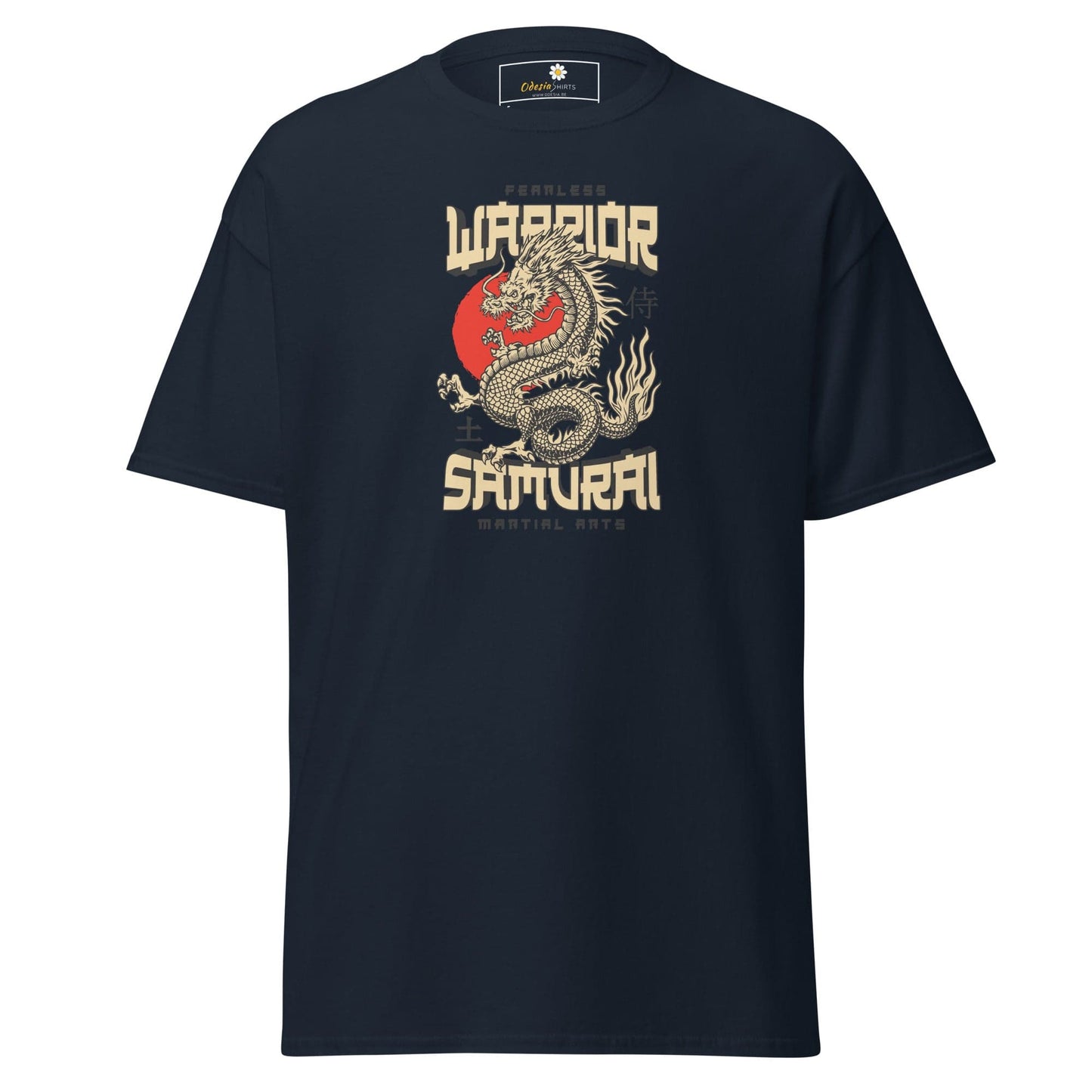 Unisex classic t-shirt - MYSTIC FEARLESS DRAGON - REGULAR - Navy / S