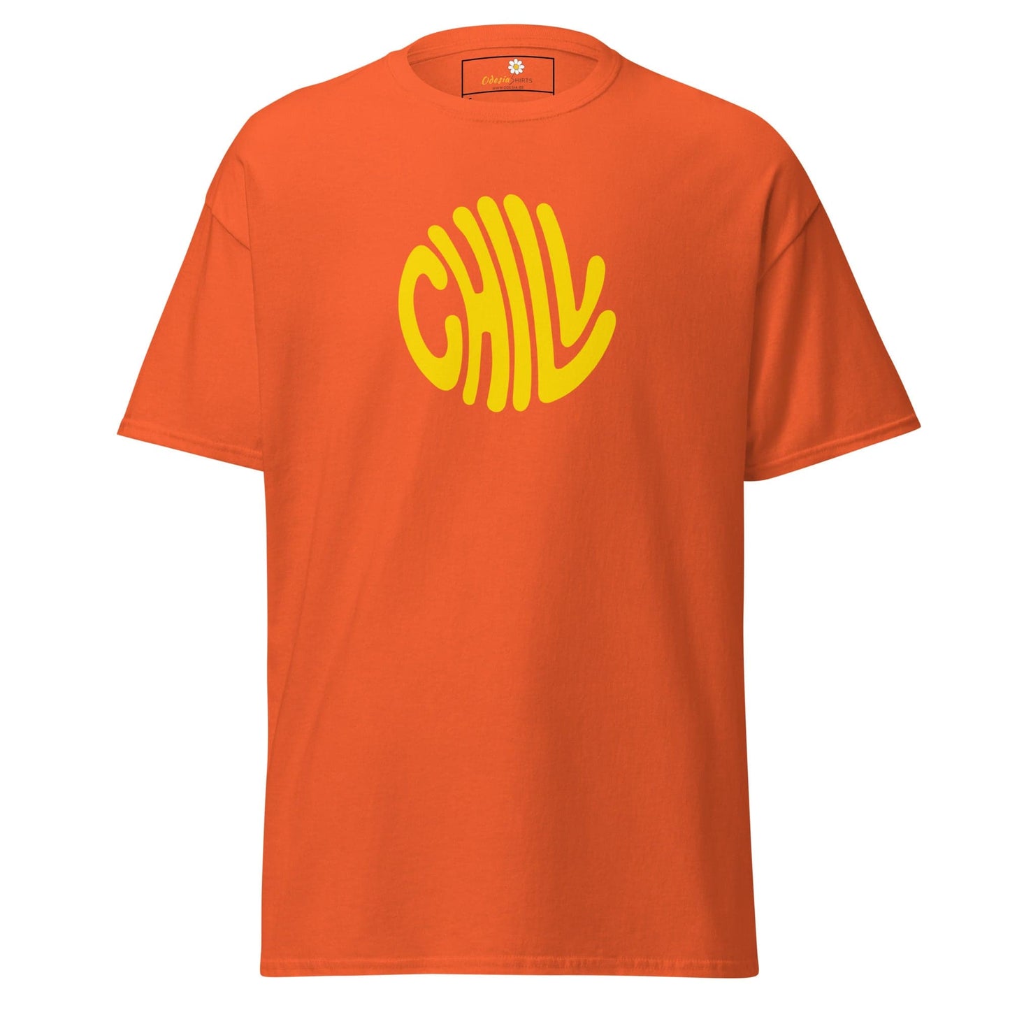 Unisex classic t-shirt - POSITIVE CHILL CIRCLE - REGULAR - Orange / S
