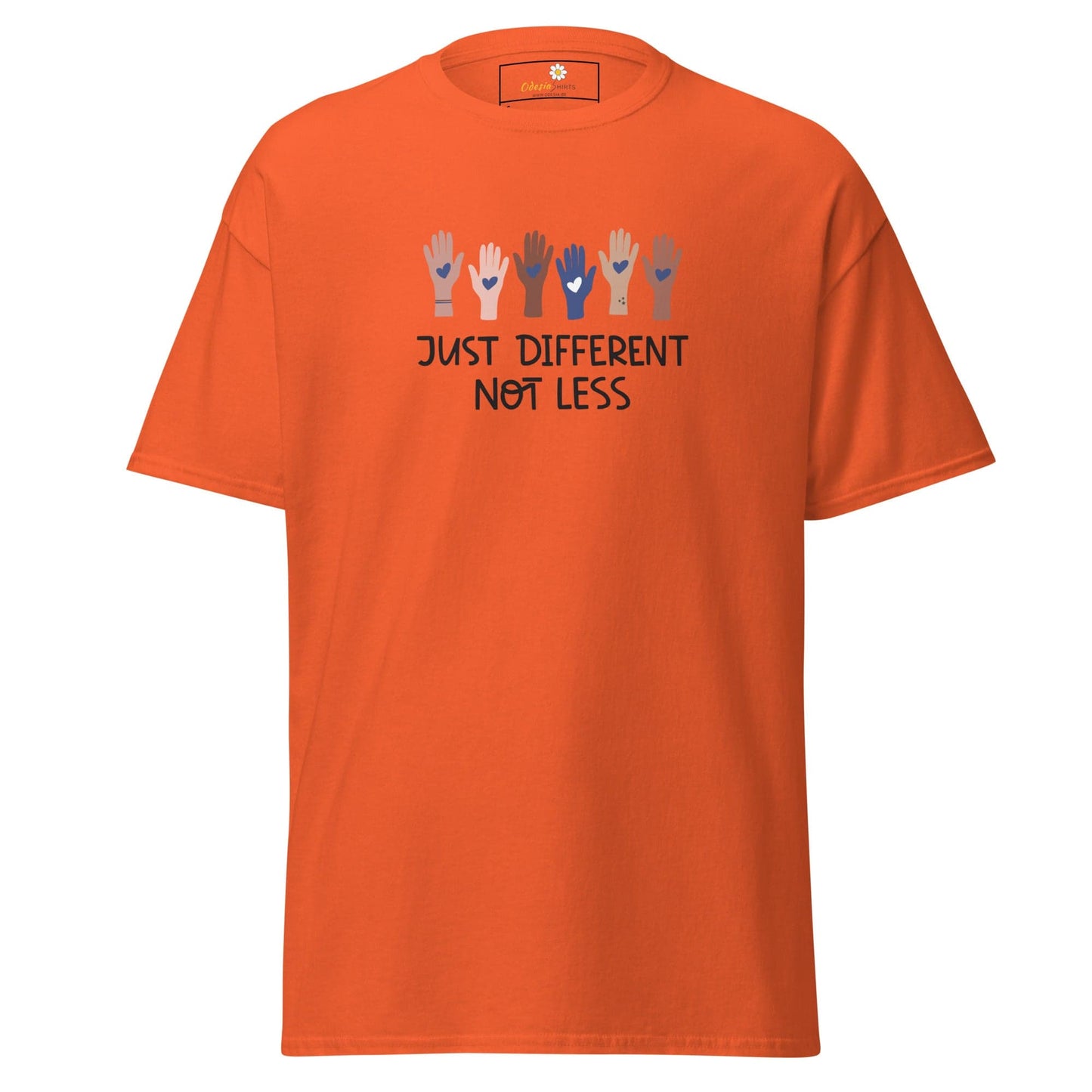 Unisex classic t-shirt - TEXT DIFFERENT NOT LESS - REGULAR - Orange / S