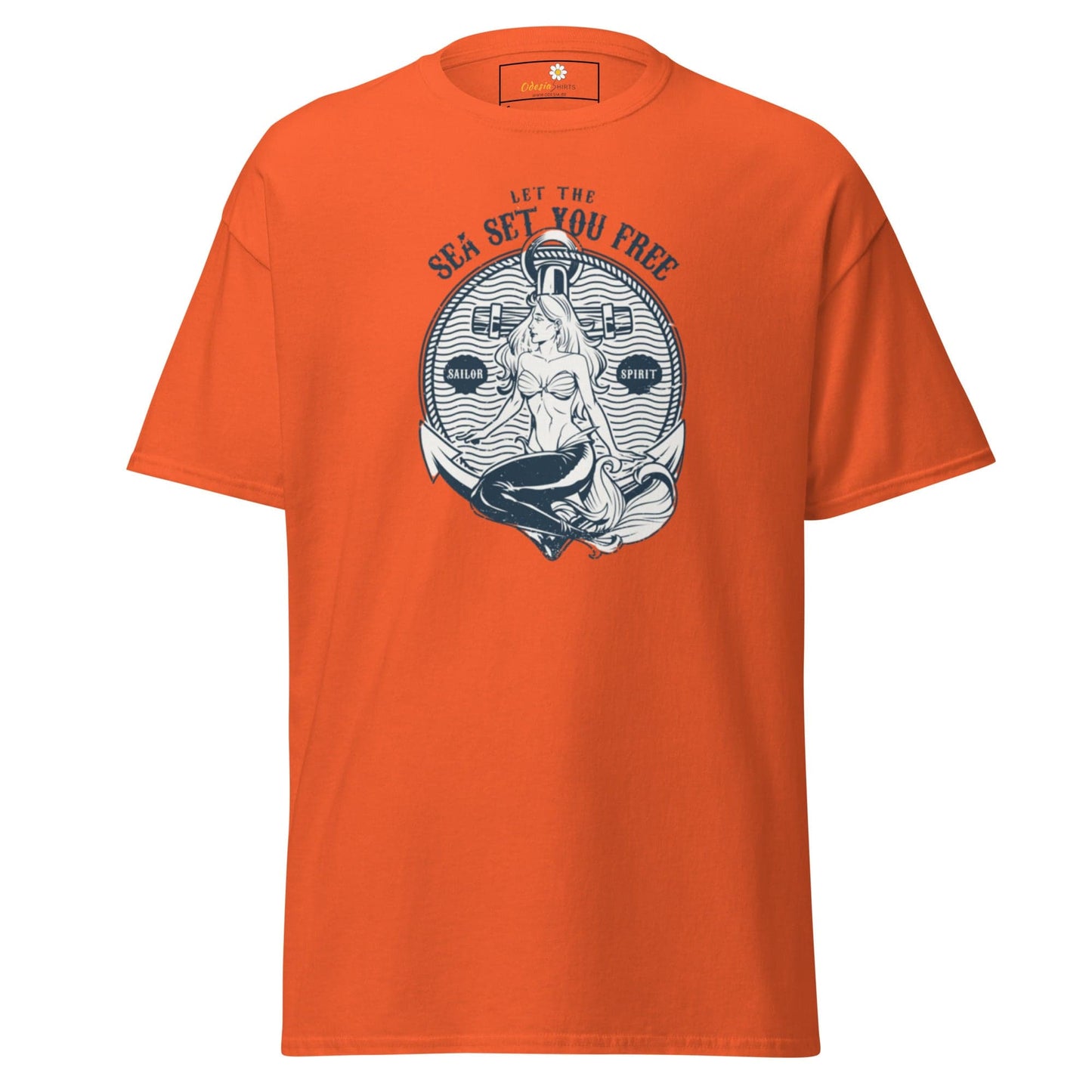 Unisex classic t-shirt - MYSTIC MERMAID SEA SET YOU FREE - REGULAR - Orange / S