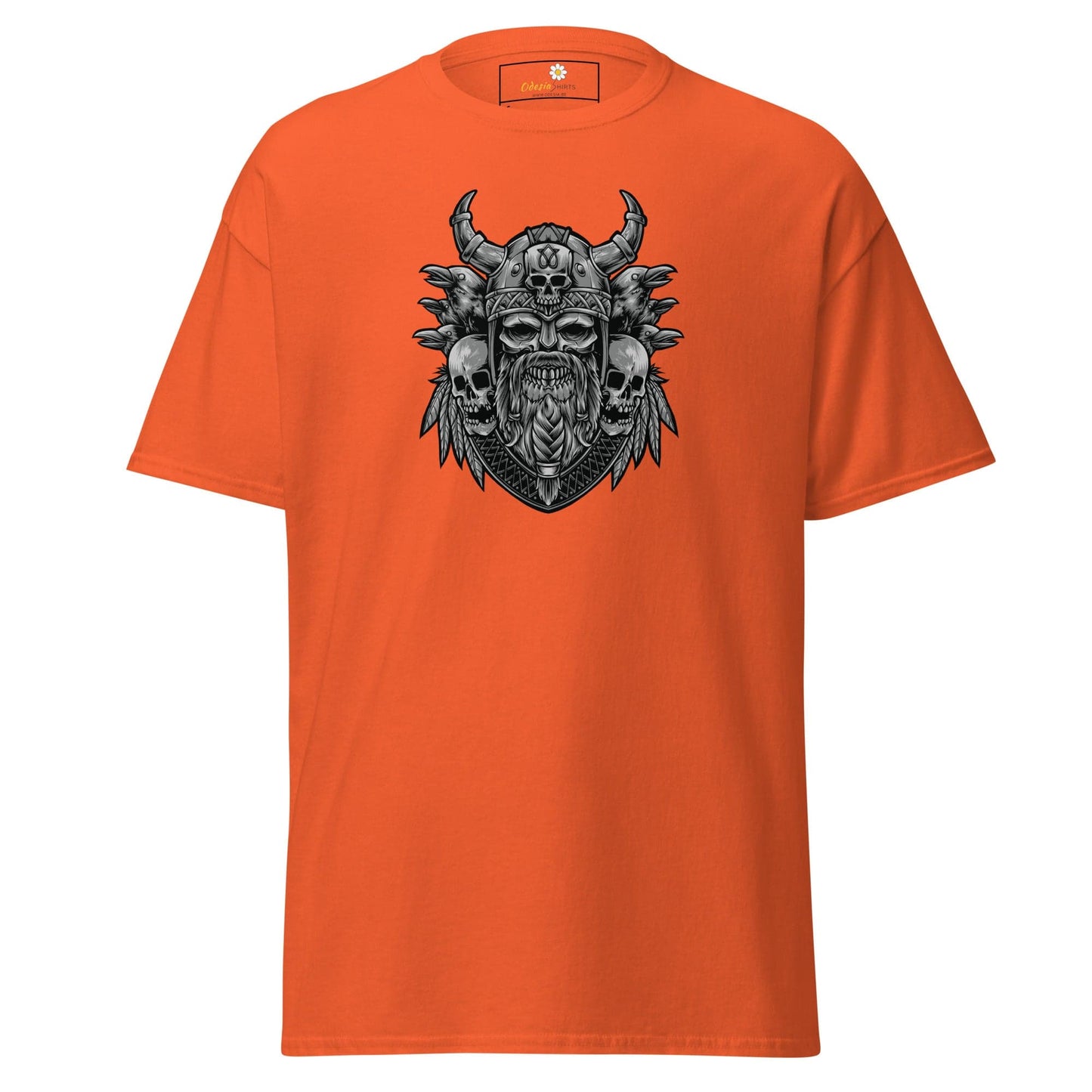 Unisex classic t-shirt - MYSTIC SKULL VIKING - REGULAR - Orange / S