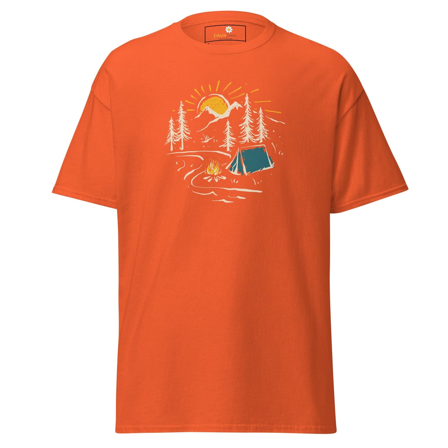 Unisex classic t-shirt - ADVENTURE CAMPFIRE CIRCLE - REGULAR - Orange / S