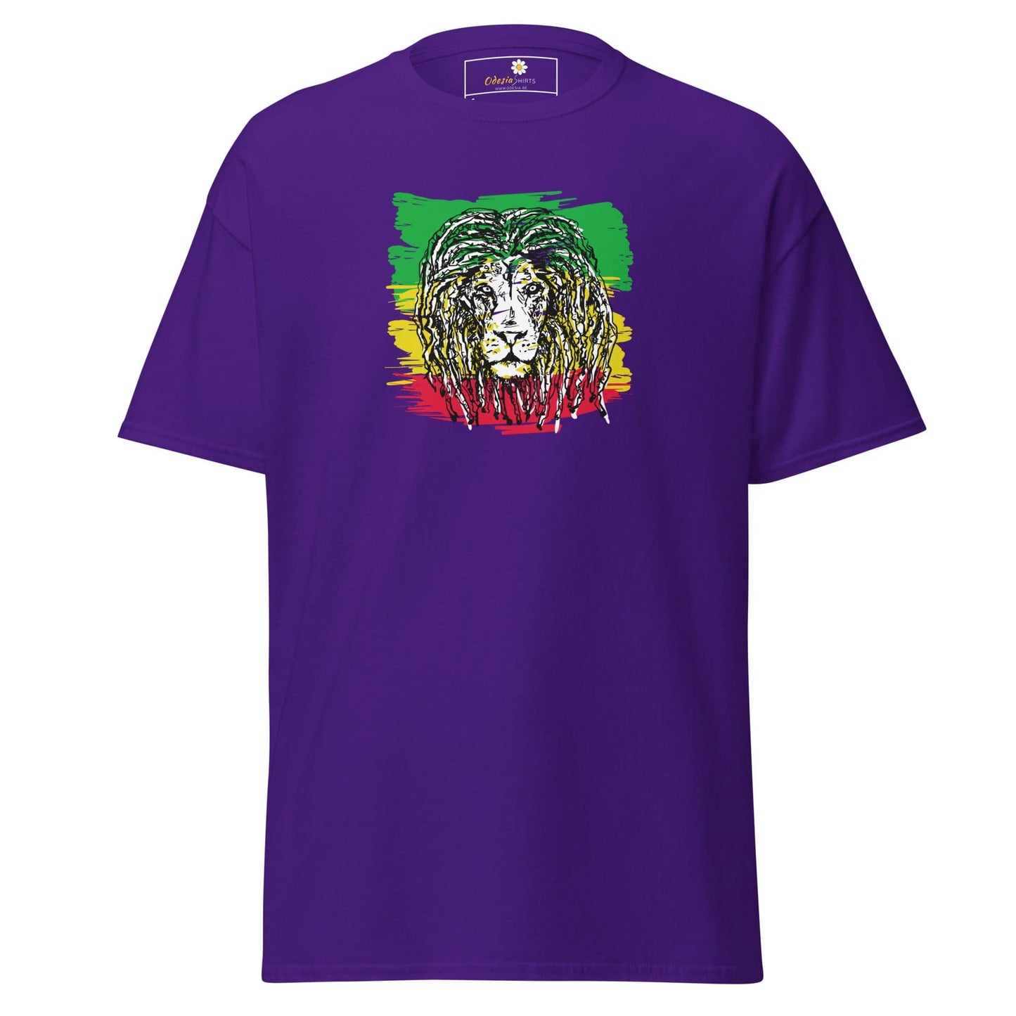 Unisex classic t-shirt - WILD LIFE MUSIC LION REGGAE - REGULAR - Purple / S