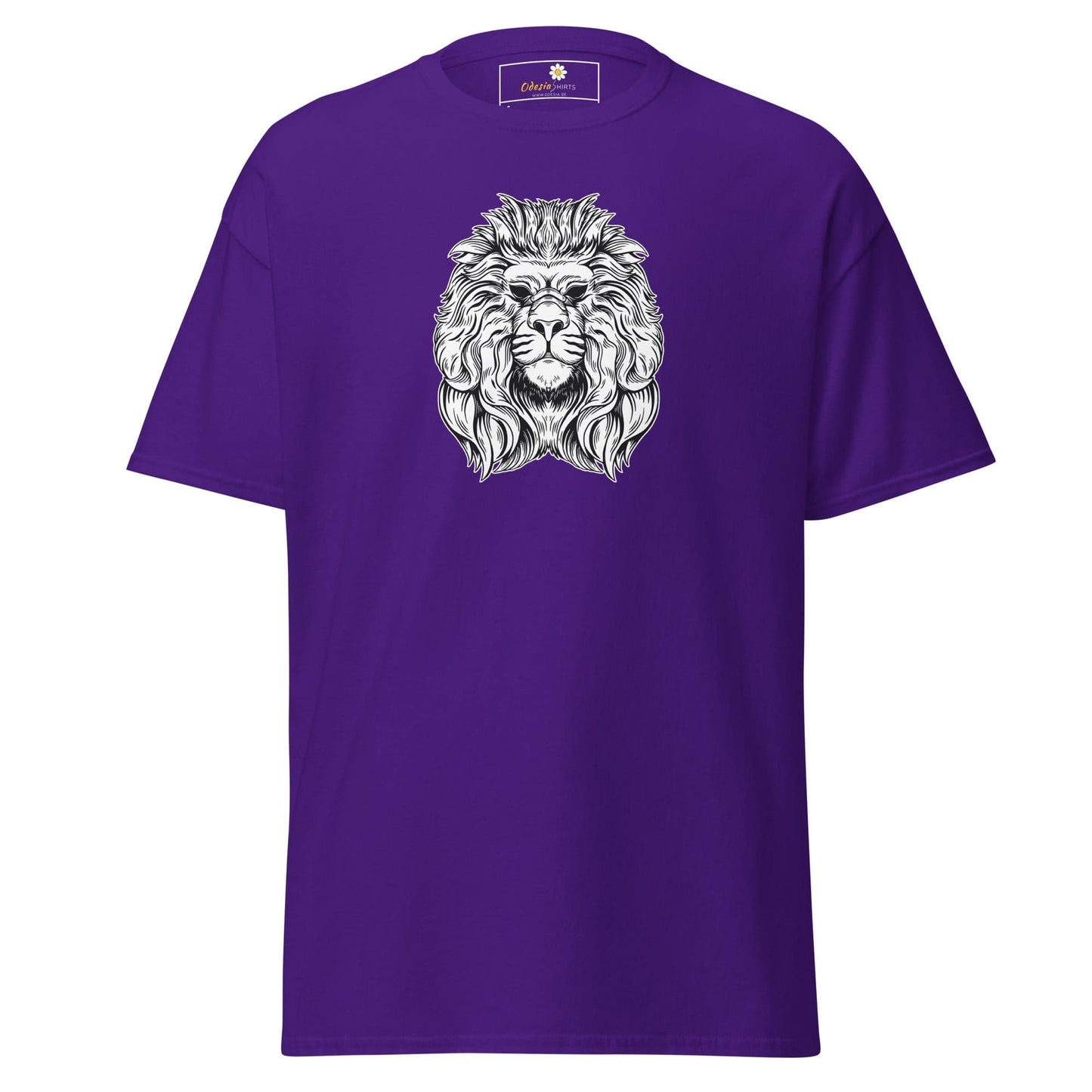 Unisex classic t-shirt - WILD LIFE LION HEAD - REGULAR - Purple / S