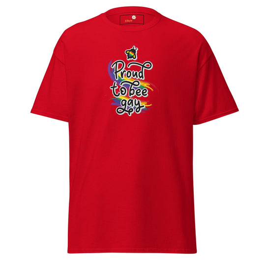 Unisex classic t-shirt - LGBTQ PROUD BEE GAY - REGULAR - Red / S