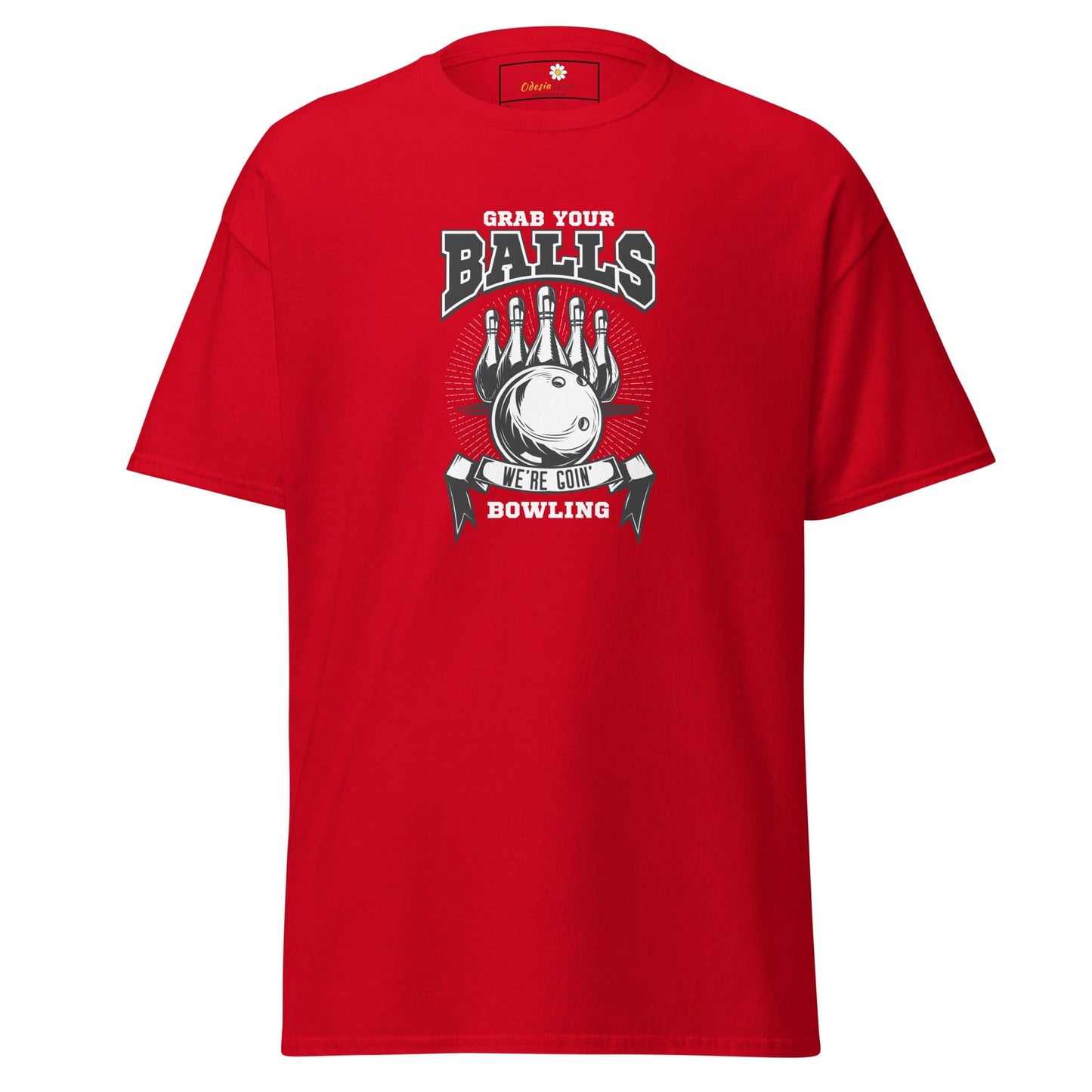Unisex classic t-shirt - SPORT GRAB BALLS BOWLING - REGULAR - Red / S