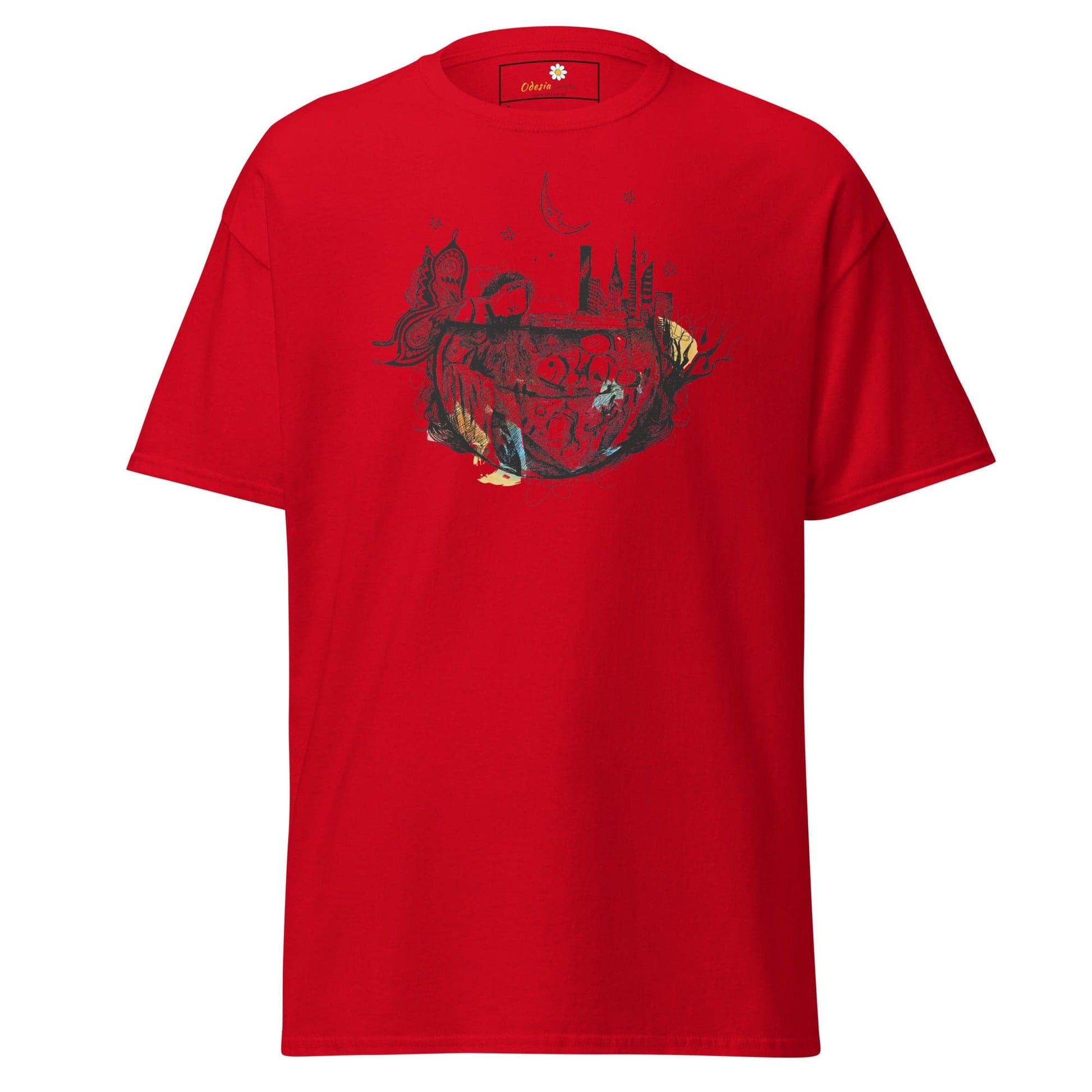 Unisex classic t-shirt - FANTASY GIRL FISHBOWL - REGULAR - Red / S