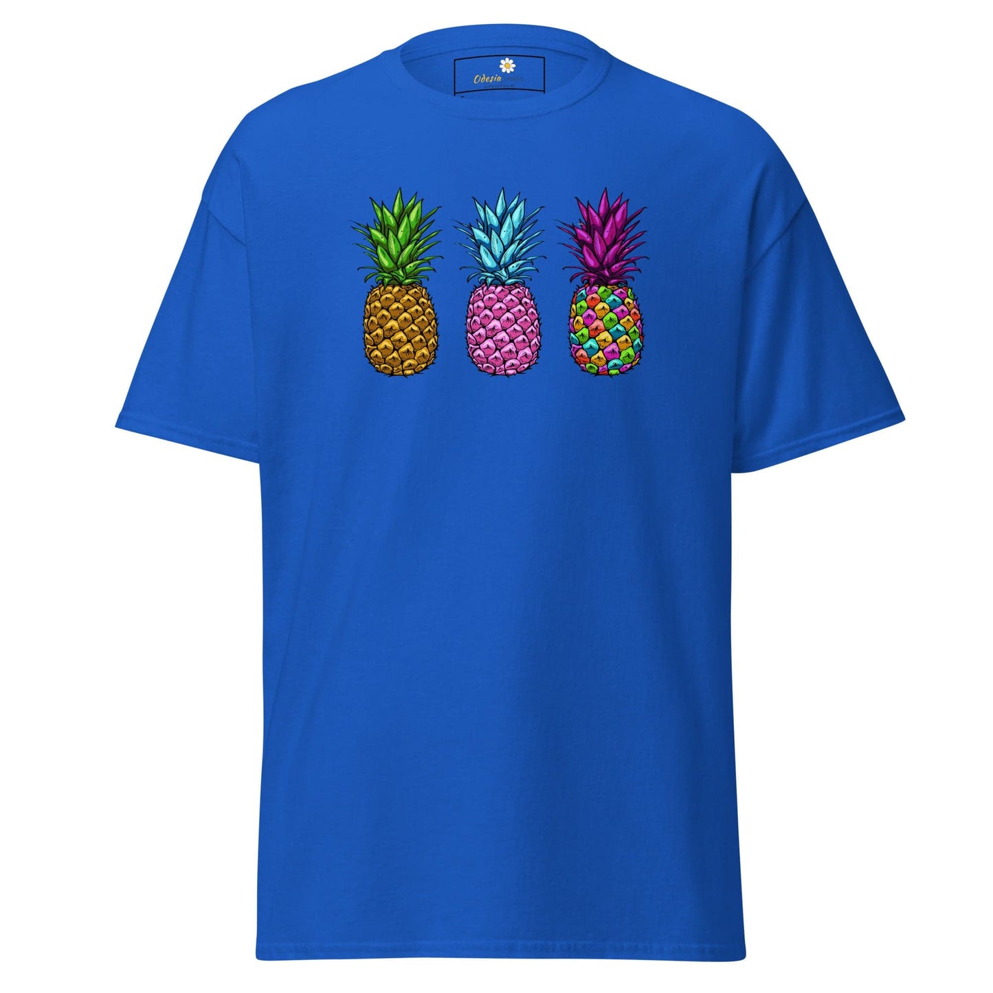 Unisex classic t-shirt - ORGANIC FRUIT PINEAPPLE COLORS - REGULAR - Royal / S