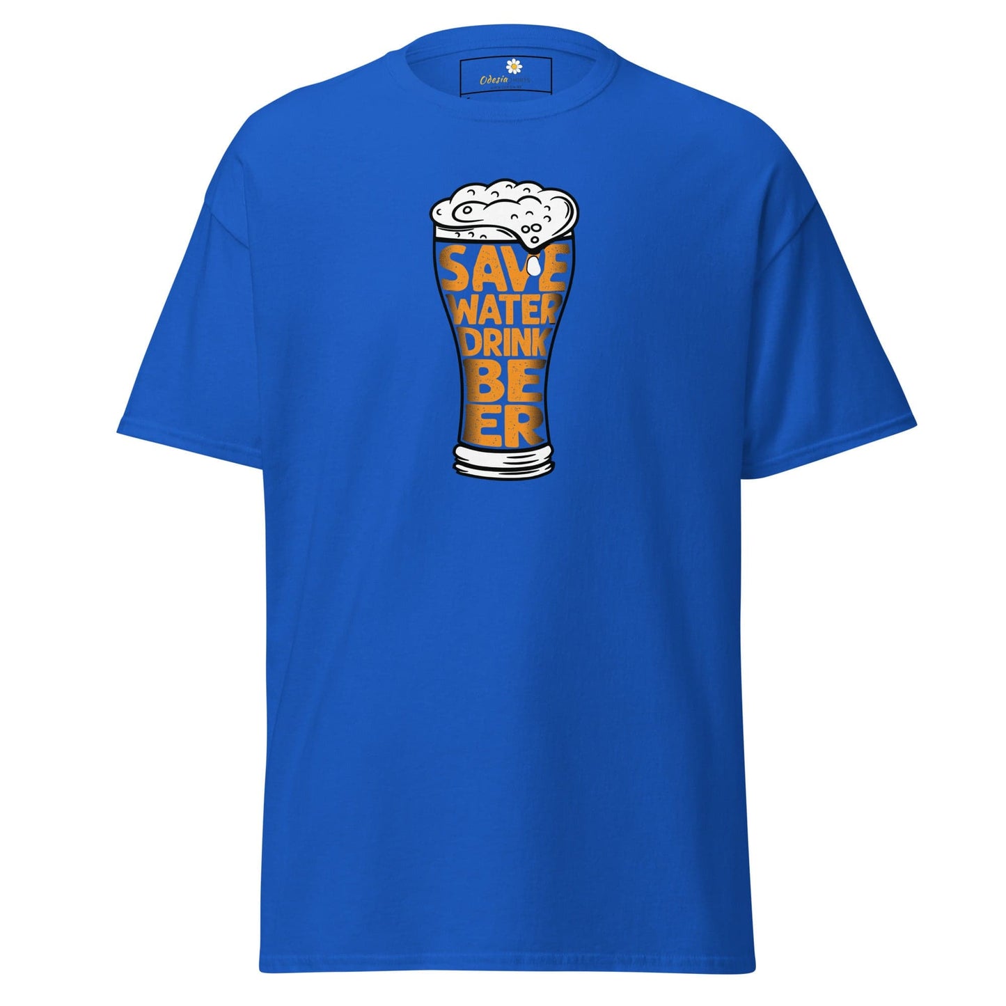 Unisex classic t-shirt - FUN SAVE WATER DRINK BEER - REGULAR - Royal / S