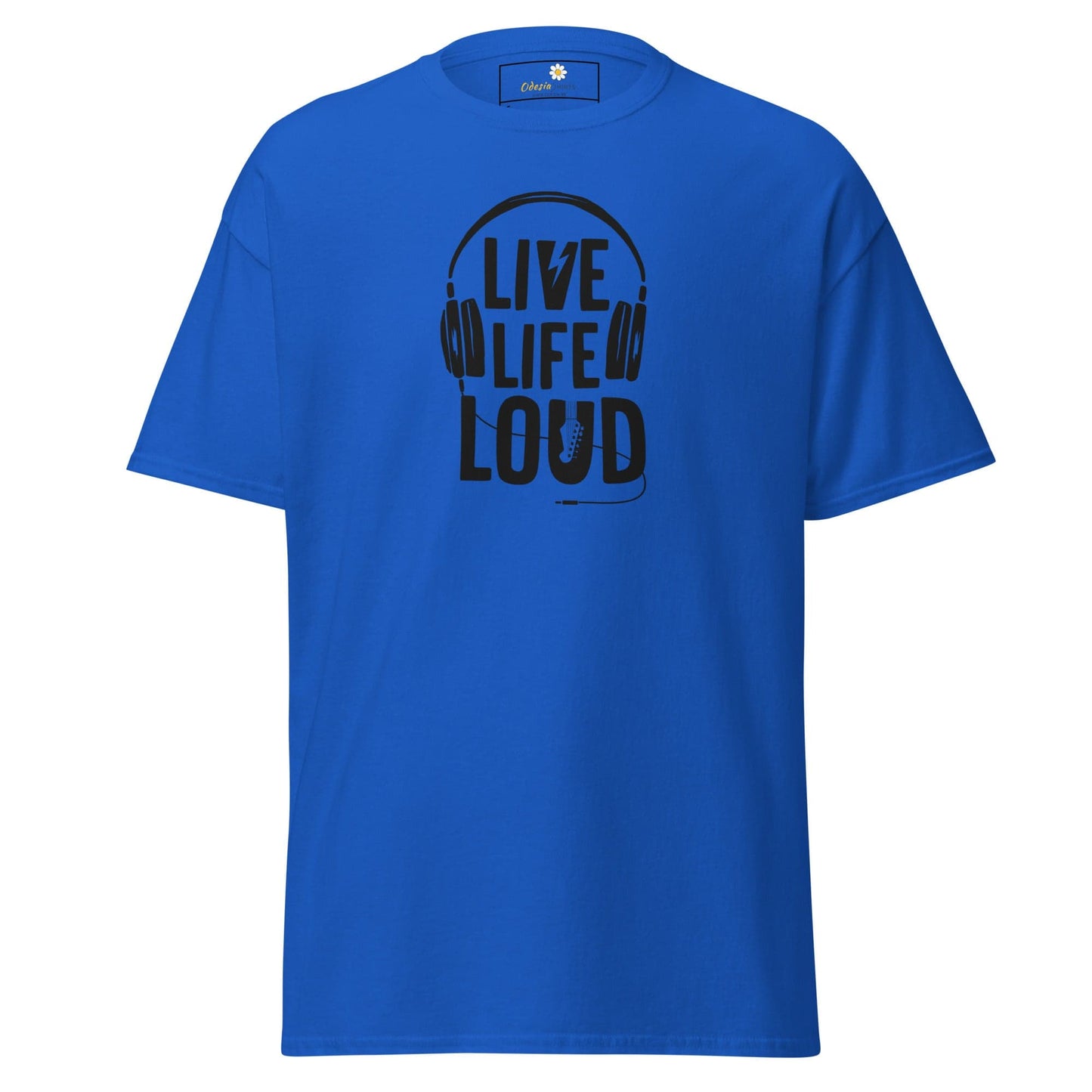 Unisex classic t-shirt - MUSIC LIVE LIFE LOUD - REGULAR - Royal / S