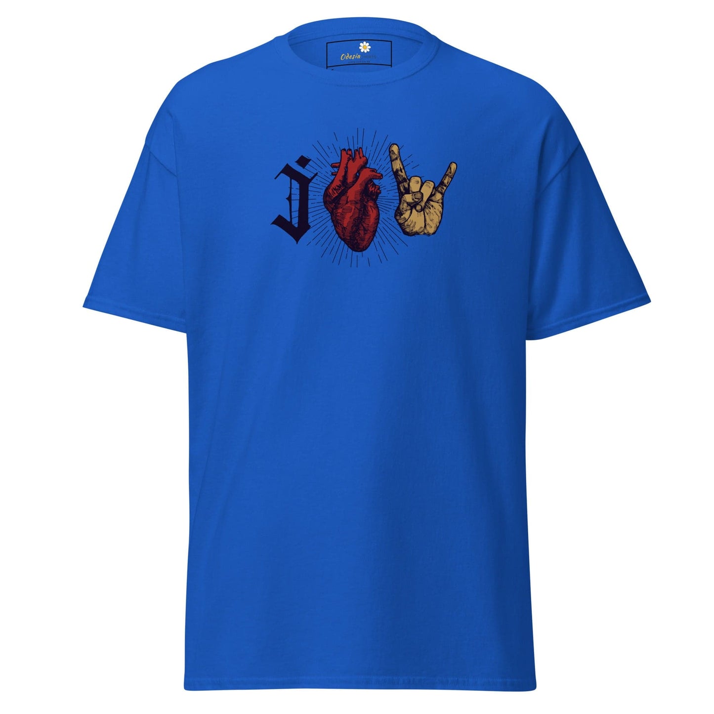 Unisex classic t-shirt - MUSIC I LOVE ROCK AND ROLL - REGULAR - Royal / S