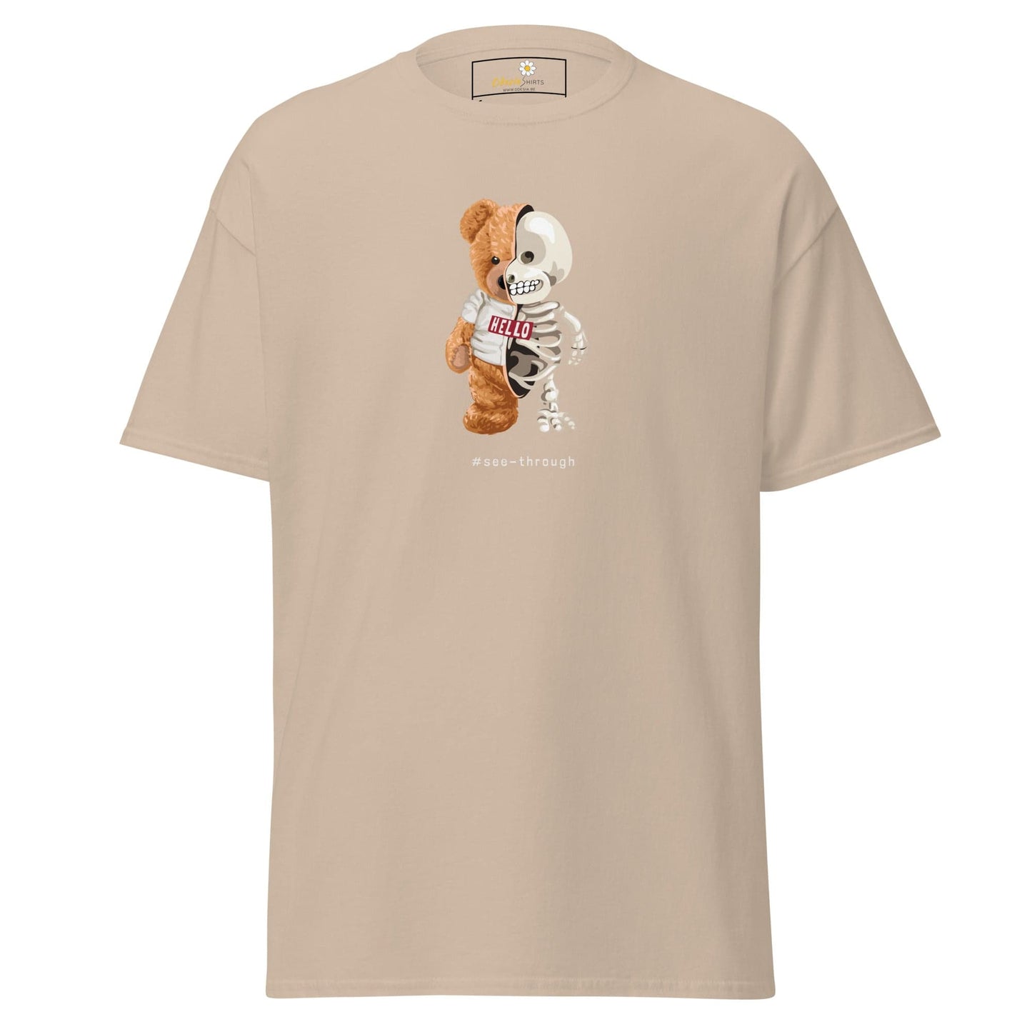 Unisex classic t-shirt - FUN BEAR SKULL - REGULAR - Sand / S