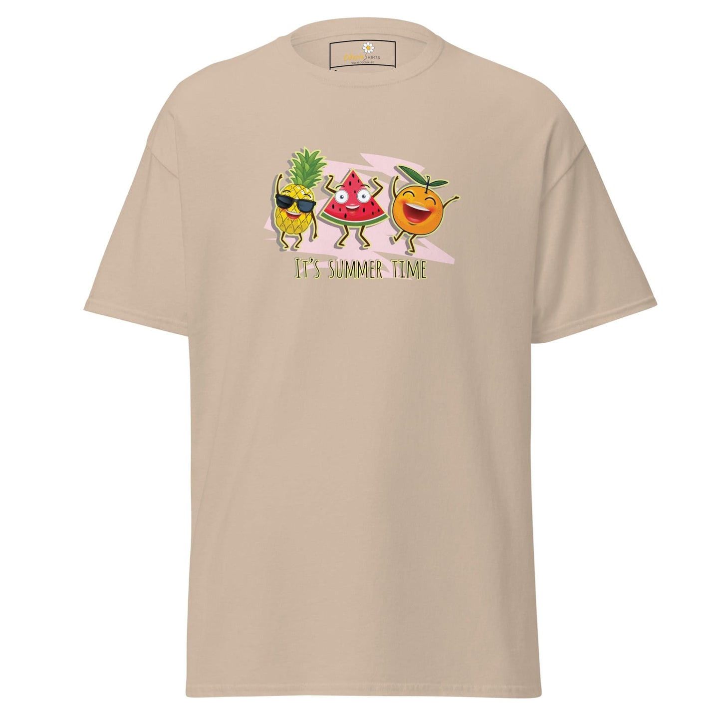Unisex classic t-shirt - ORGANIC FRUIT SMILING - REGULAR - Sand / S