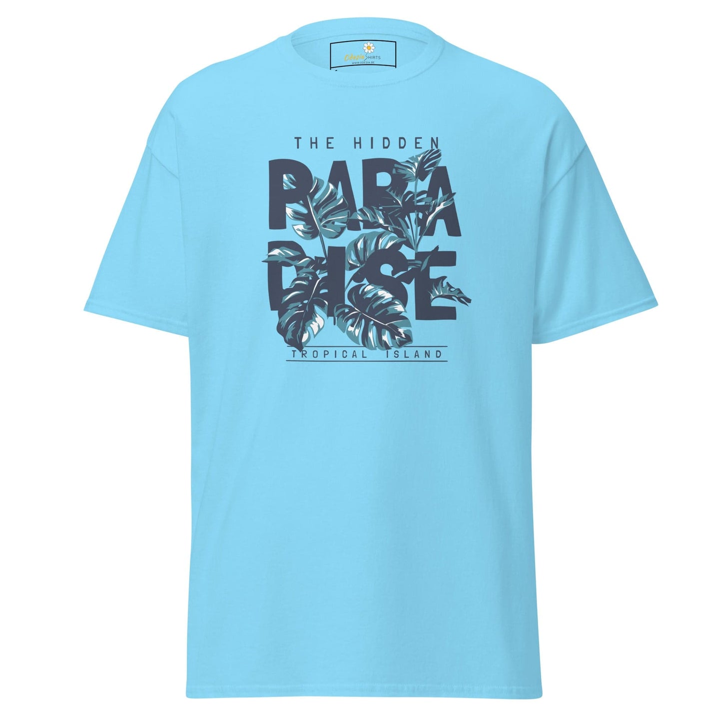 Unisex classic t-shirt - SUMMER HIDDEN PARADISE - REGULAR - Sky / S