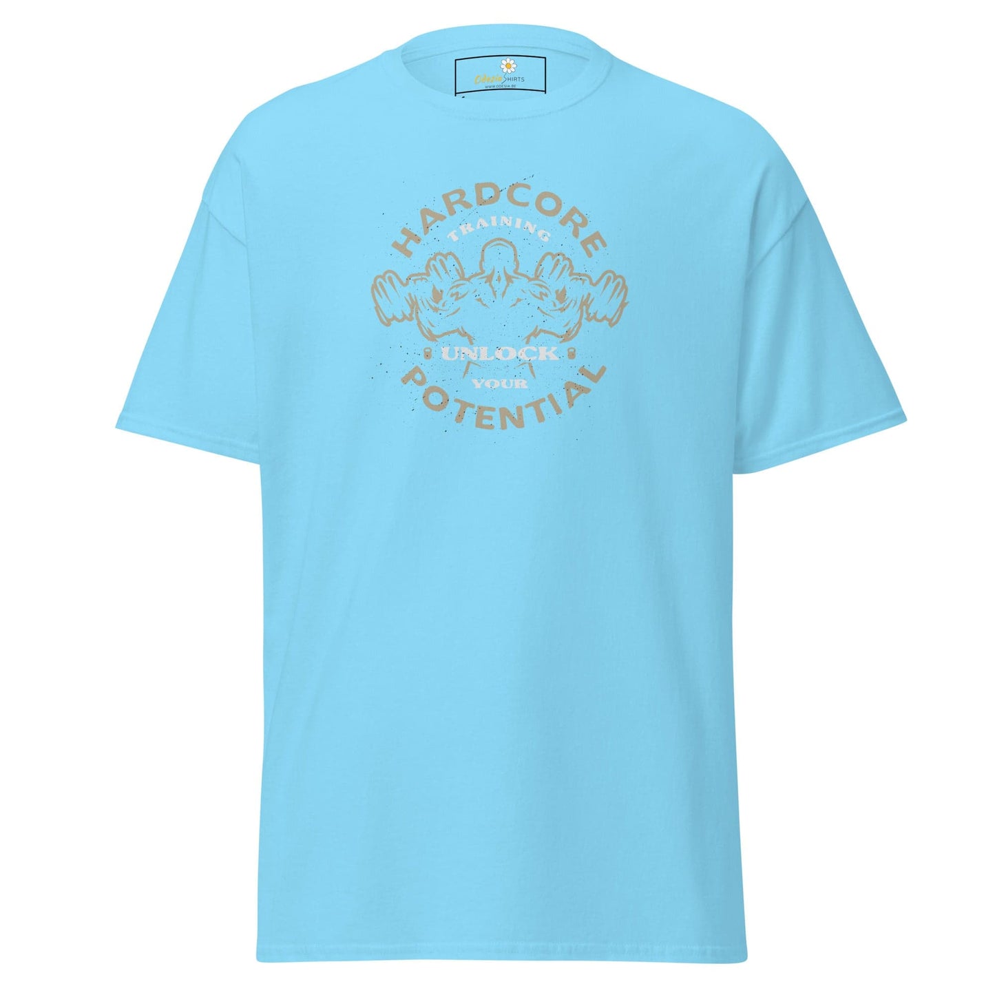 Unisex classic t-shirt - SPORT HARDCORE TRAINING - REGULAR - Sky / S