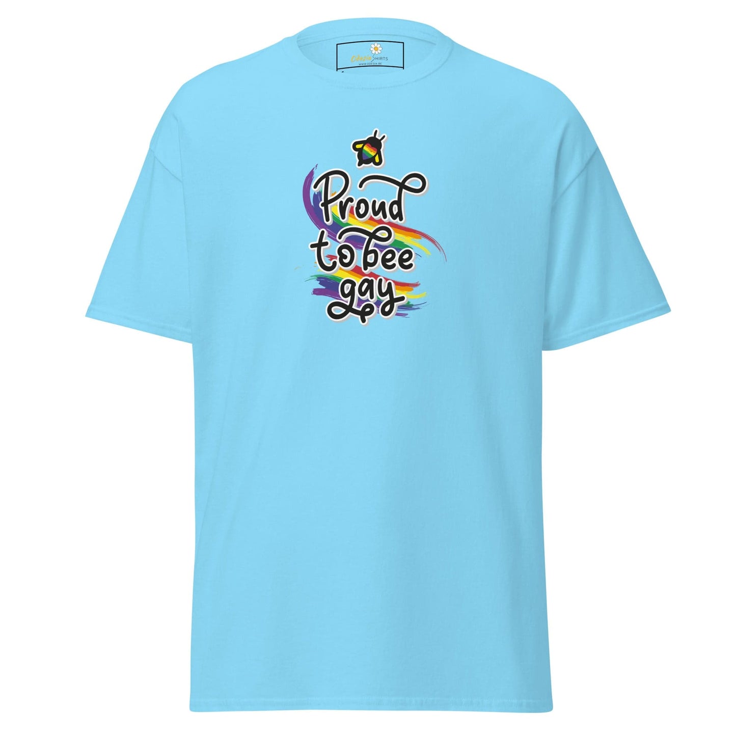 Unisex classic t-shirt - LGBTQ PROUD BEE GAY - REGULAR - Sky / S