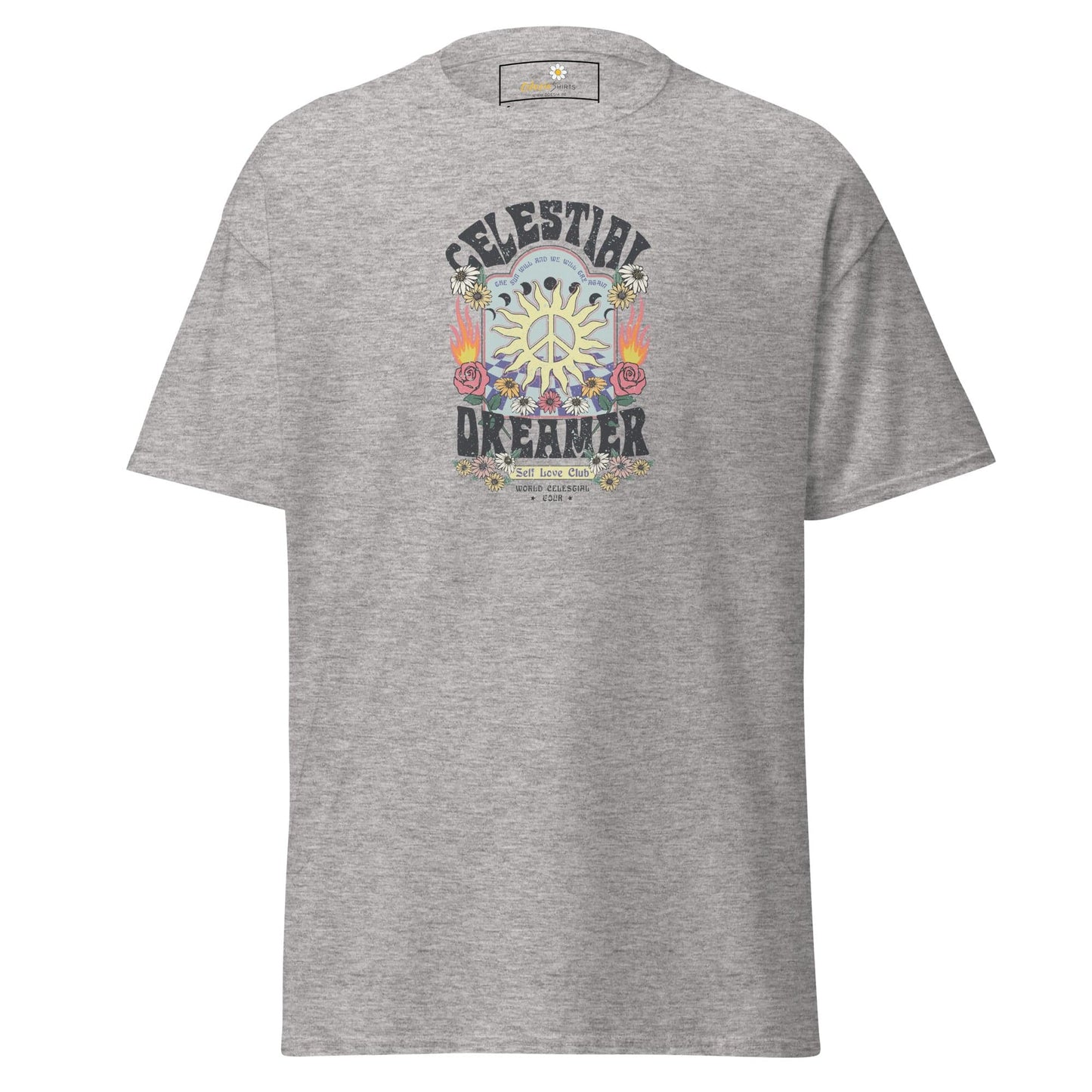 Unisex classic t-shirt - NATURE CELESTIAL FLOWERS - REGULAR - Sport Grey / S