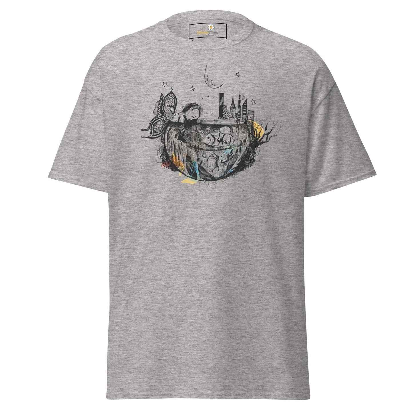 Unisex classic t-shirt - FANTASY GIRL FISHBOWL - REGULAR - Sport Grey / S