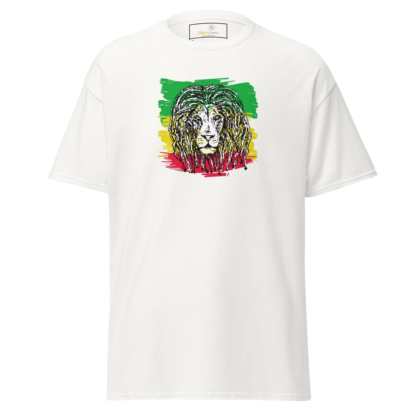 Unisex classic t-shirt - WILD LIFE MUSIC LION REGGAE - REGULAR - White / S