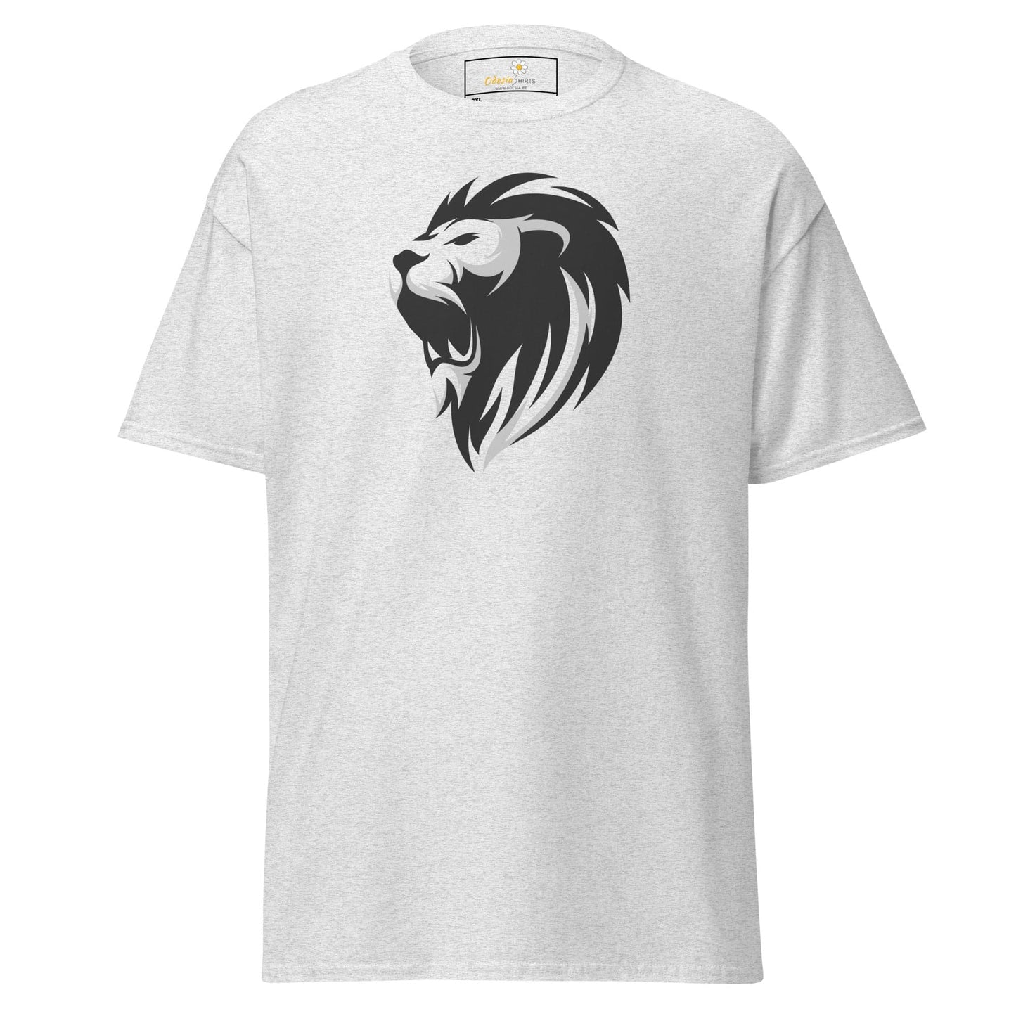 White T-shirt with Lion Graphic from T-SHIRT DESIGN TEE for Men and Women in 2XL to 5XL