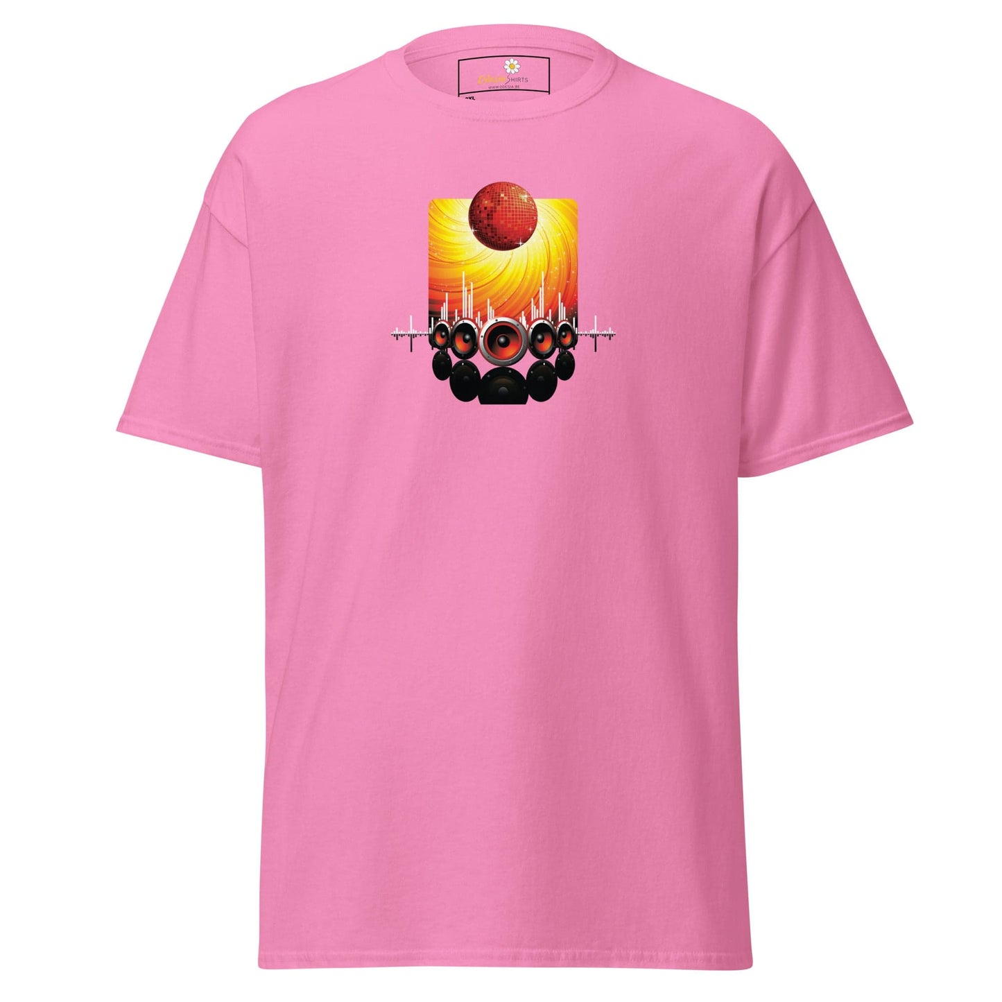 Pink T-shirt with graphic design for MEN and WOMEN available in 2XL to 5XL sizes
