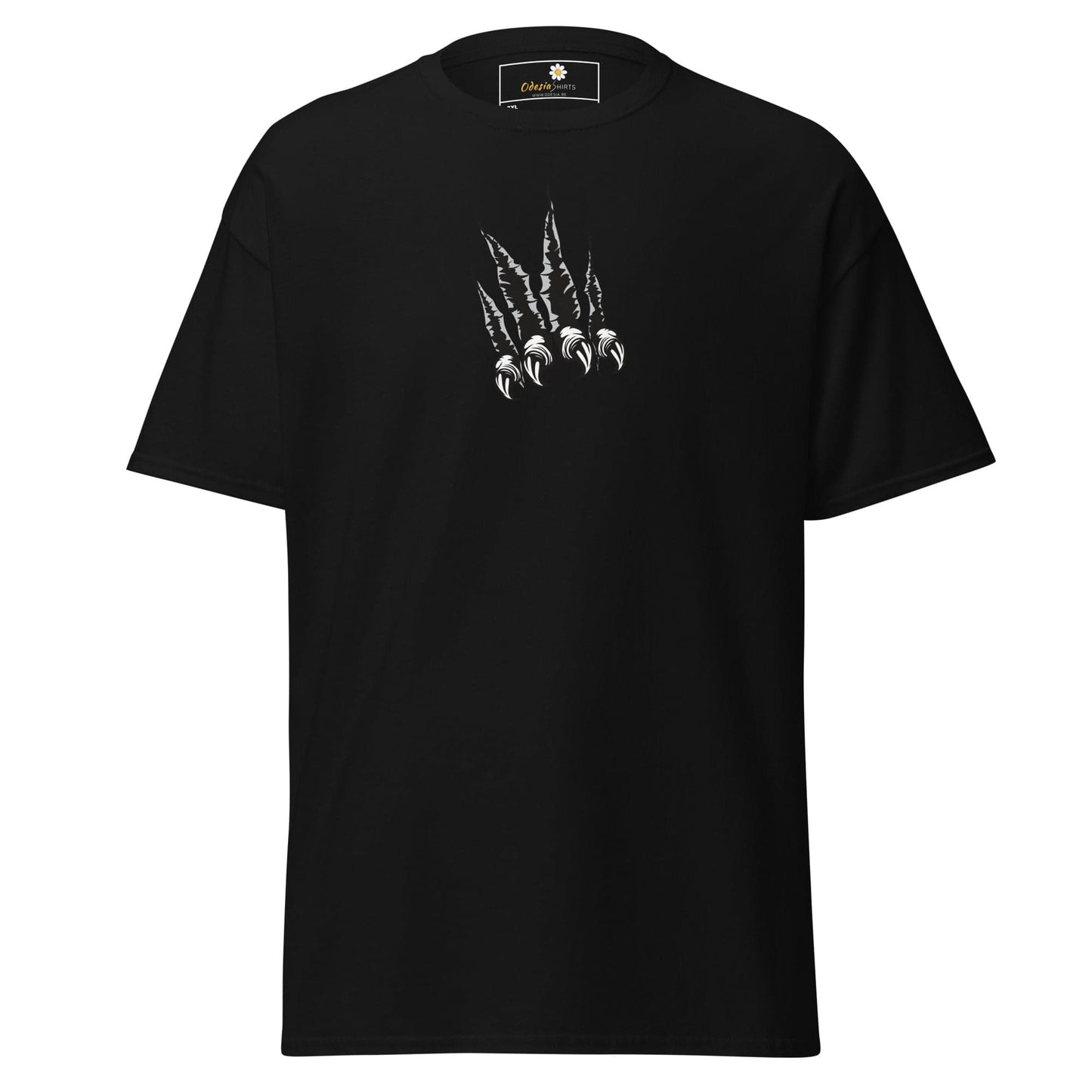 Black T-shirt with claw design from T-SHIRT DESIGN TEE for Men and Women in 2XL to 5XL