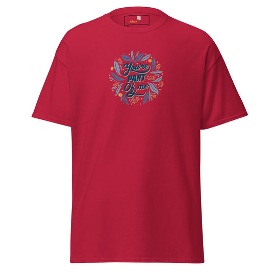 Red T-shirt with floral design from T-SHIRT DESIGN TEE for MEN and WOMEN in sizes 2XL to 5XL