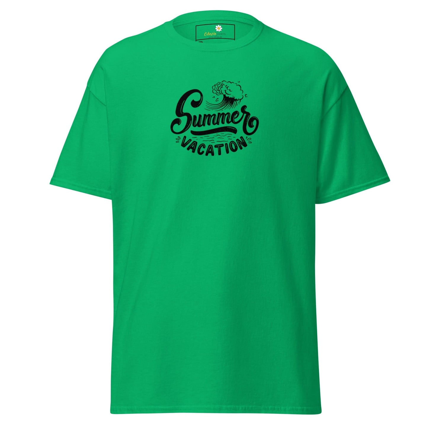 Green T-shirt with Summer Vacation graphic in men’s and women’s sizes 2XL to 5XL